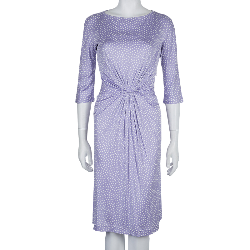 

Dior Lavender Polka Dot Long Sleeve Dress, Purple