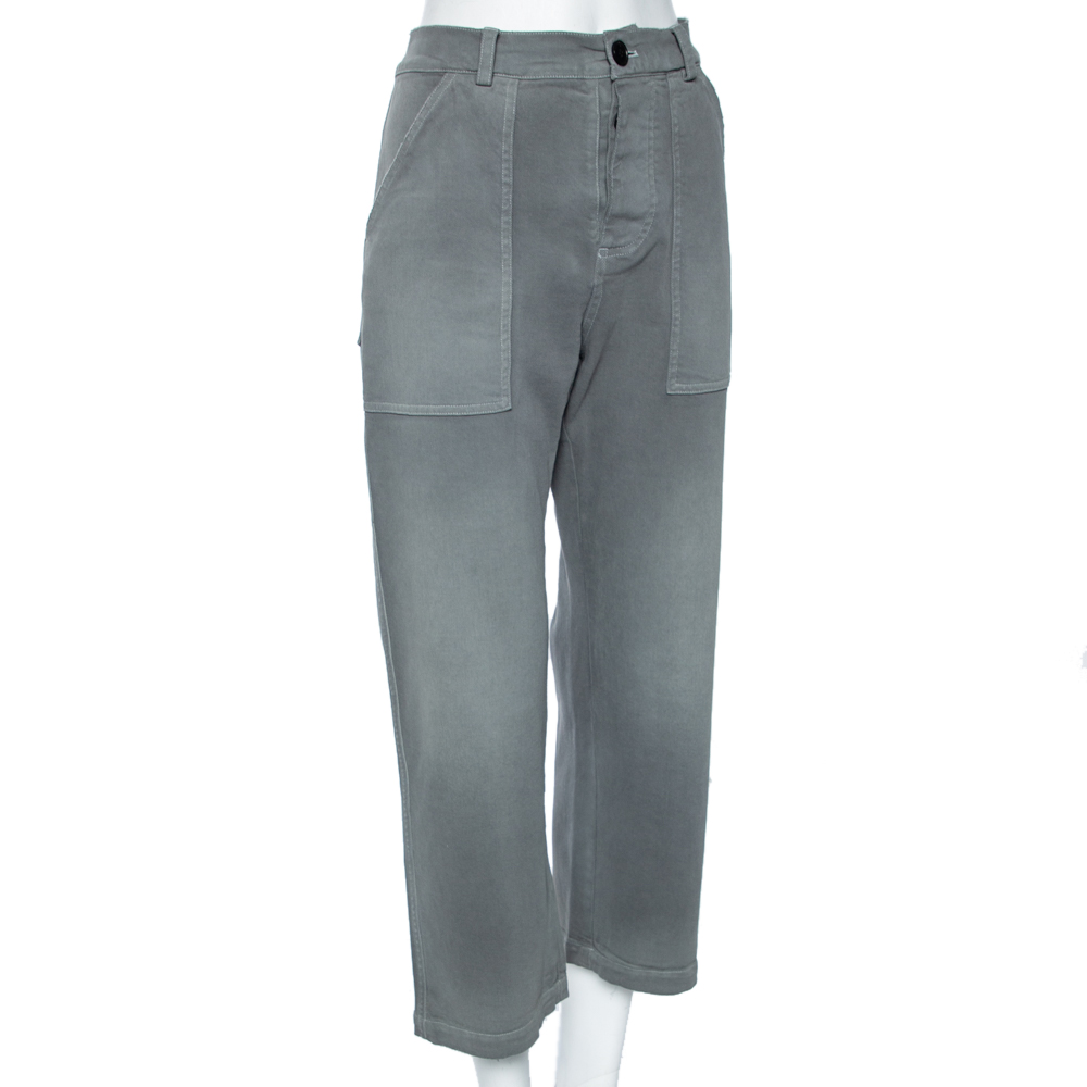 

Dior Grey Denim Wide Legged Pants