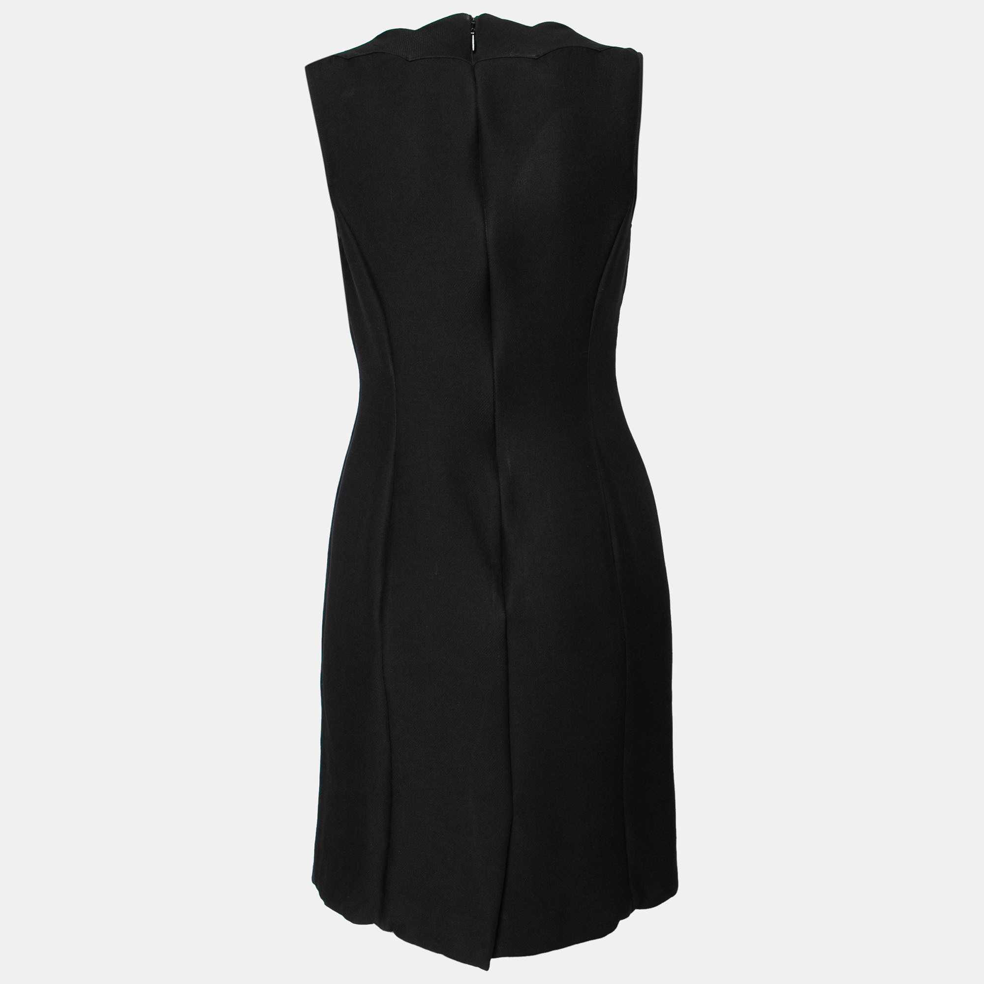 

Dior Black Wool Crepe Sleeveless Short Dress