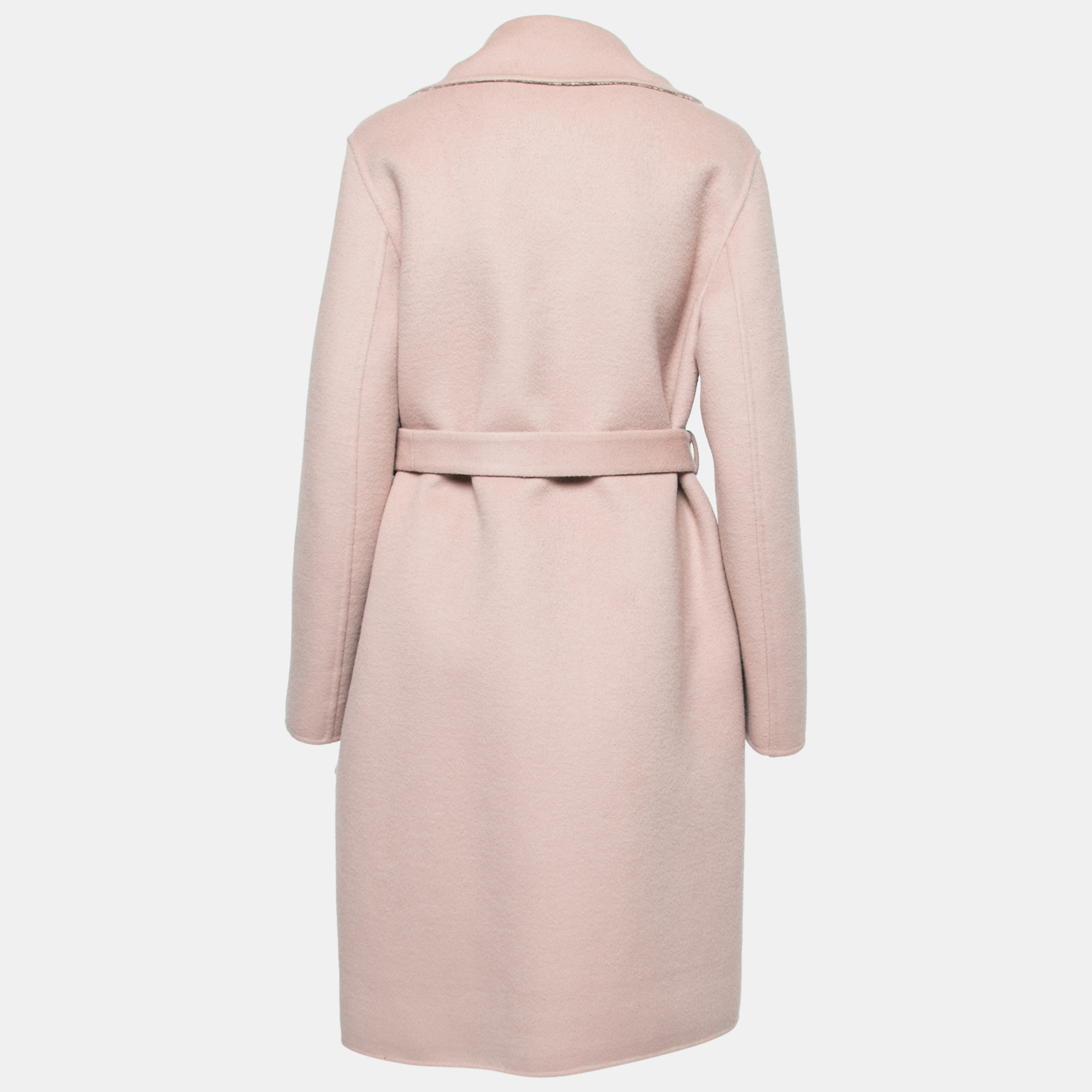 

Dior Dusky Pink Wool Belted Coat