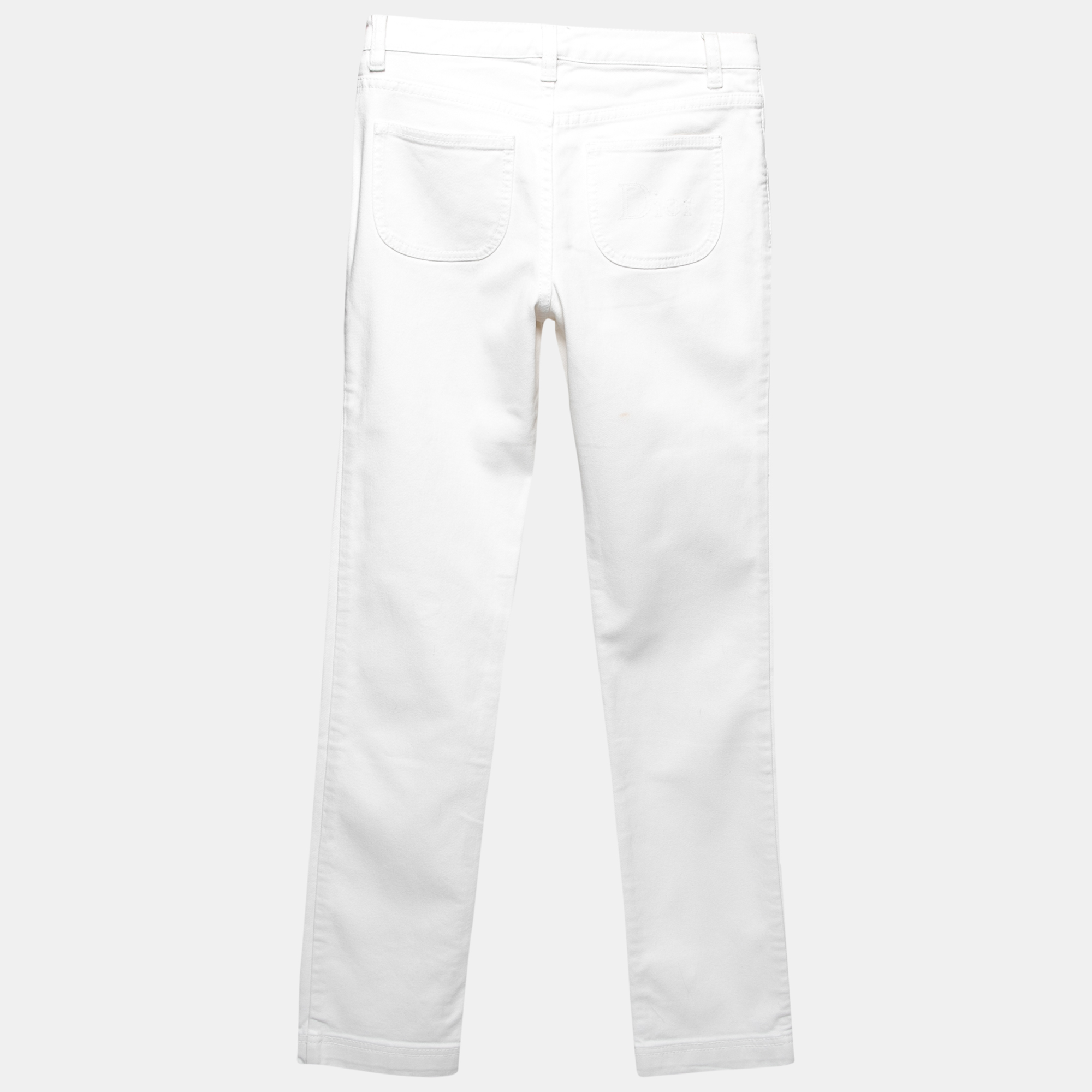

Dior White Denim Straight Fit Jeans
