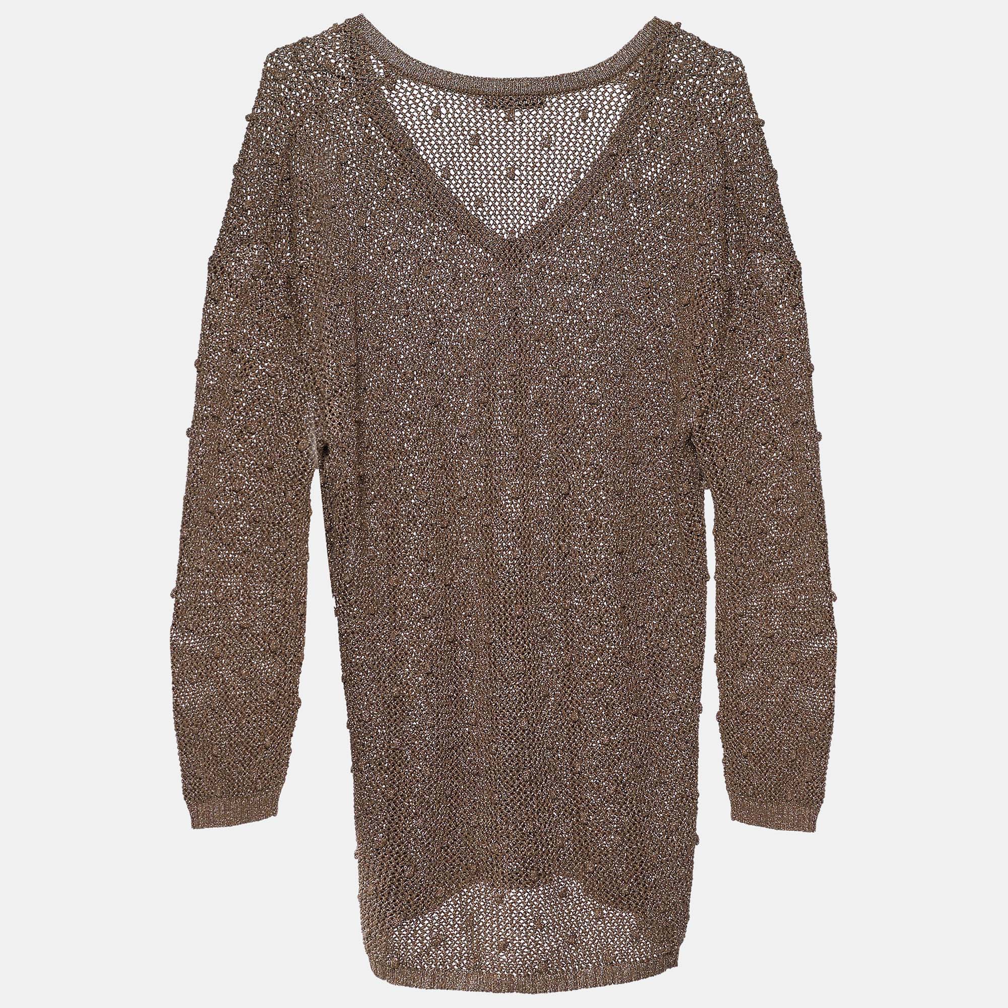 

Dior Gold Lurex Knit Long Sleeve Jumper