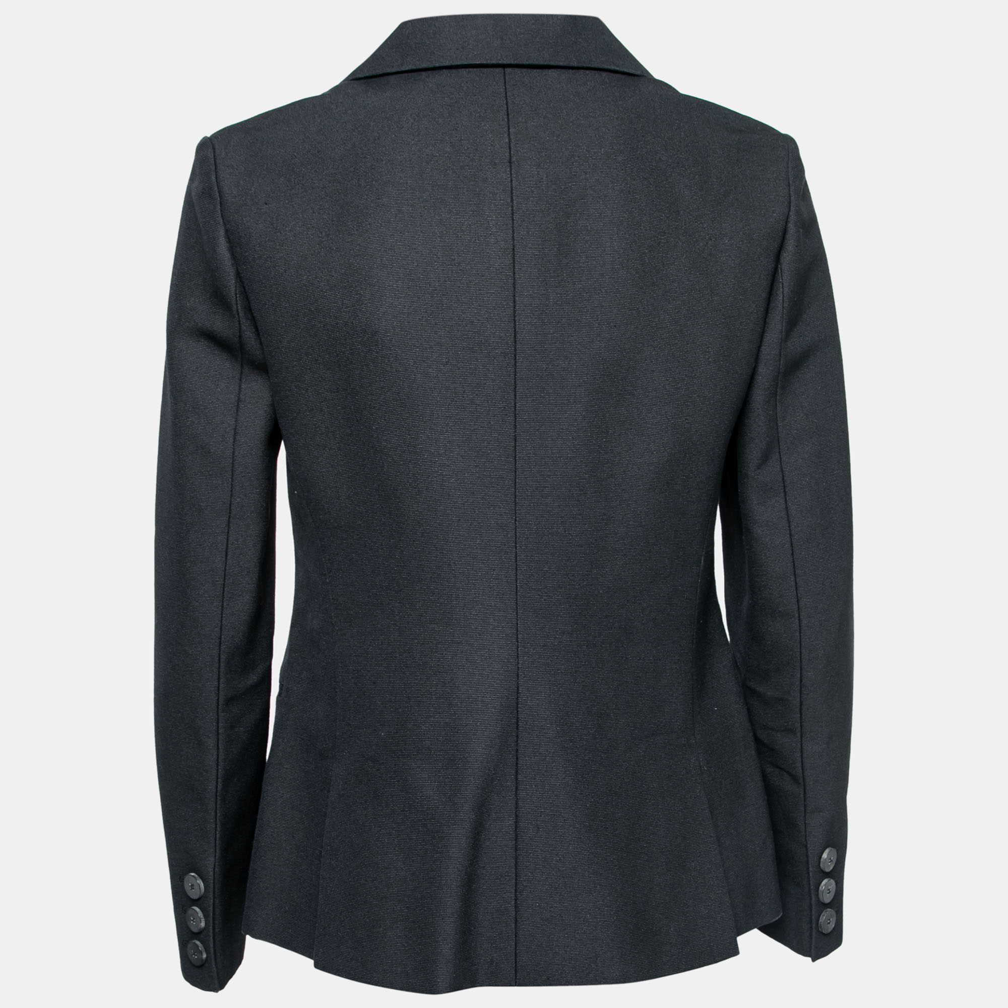 

Christian Dior Black Silk Single-Breasted Blazer
