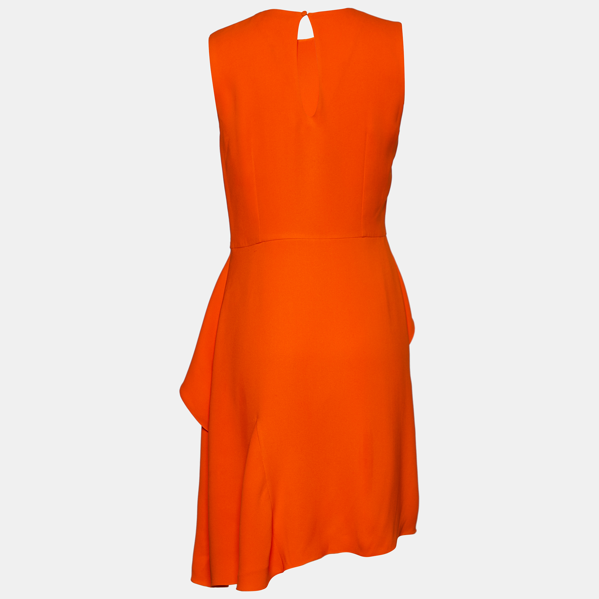 

Dior Orange Silk Peplum Midi Dress