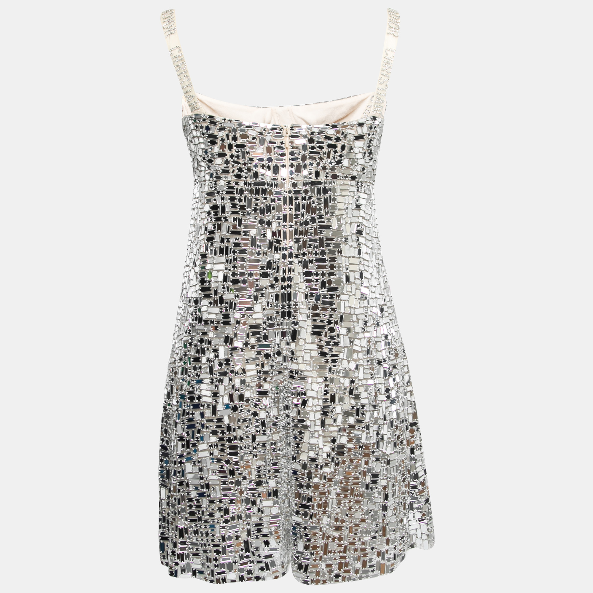 

Dior Metallic Mirror Embellished Tulle Sleeveless Mini Dress