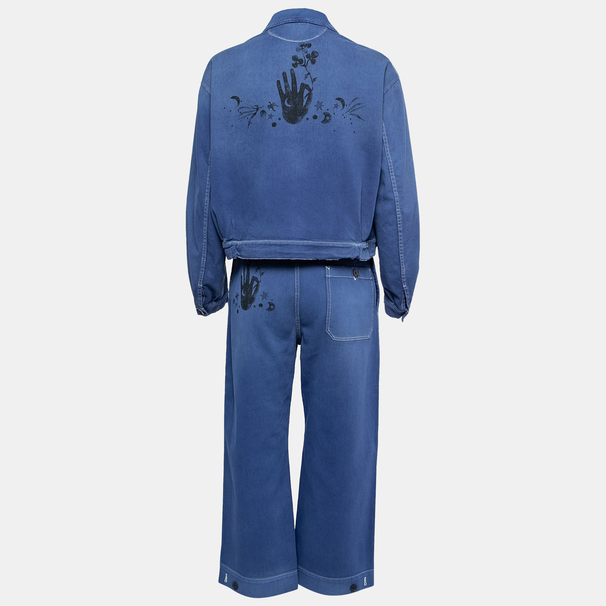 

Christian Dior Blue Cotton Twill Jacket & Pants Set