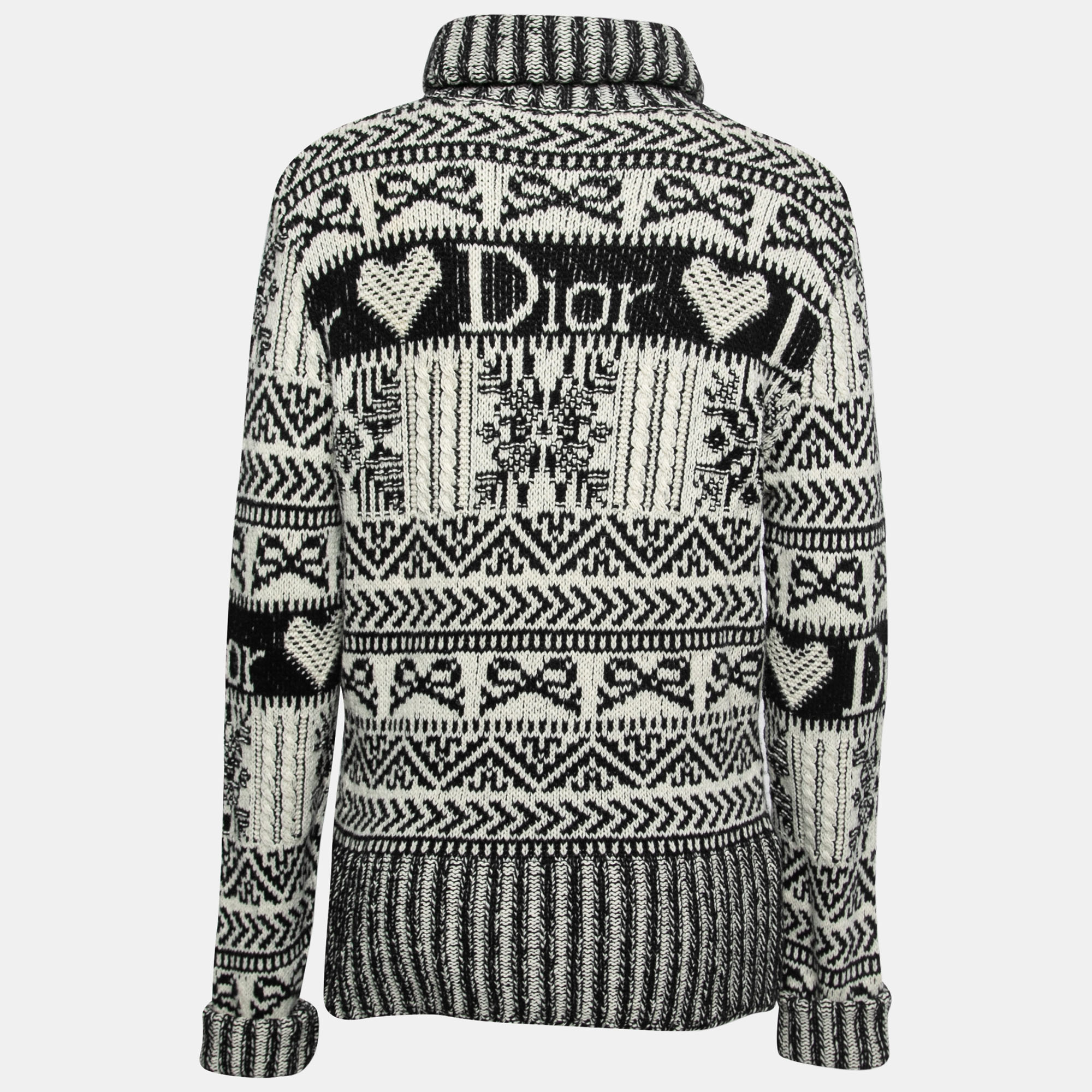 

Christian Dior Boutique Vintage Black Patterned Wool Sweater