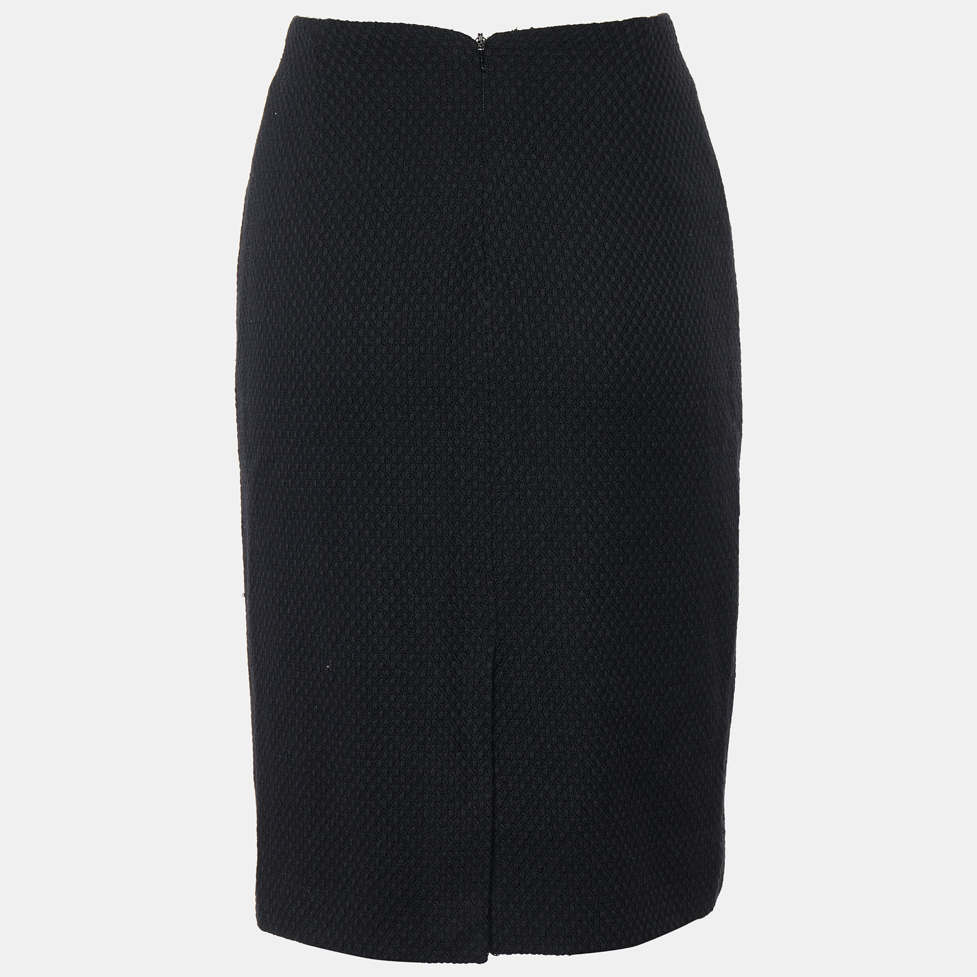 

Dior Black Textured Wool Pencil Skirt