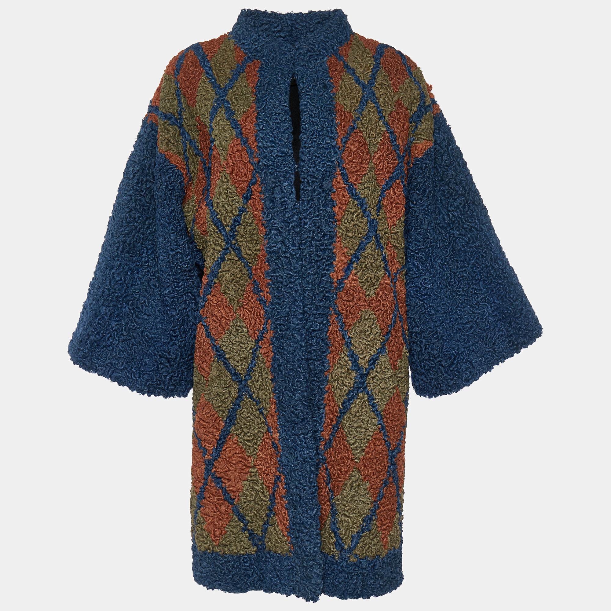 مملوكة مسبقًا Christian Dior Vintage Multicolor Astrakhan Fur Coat M