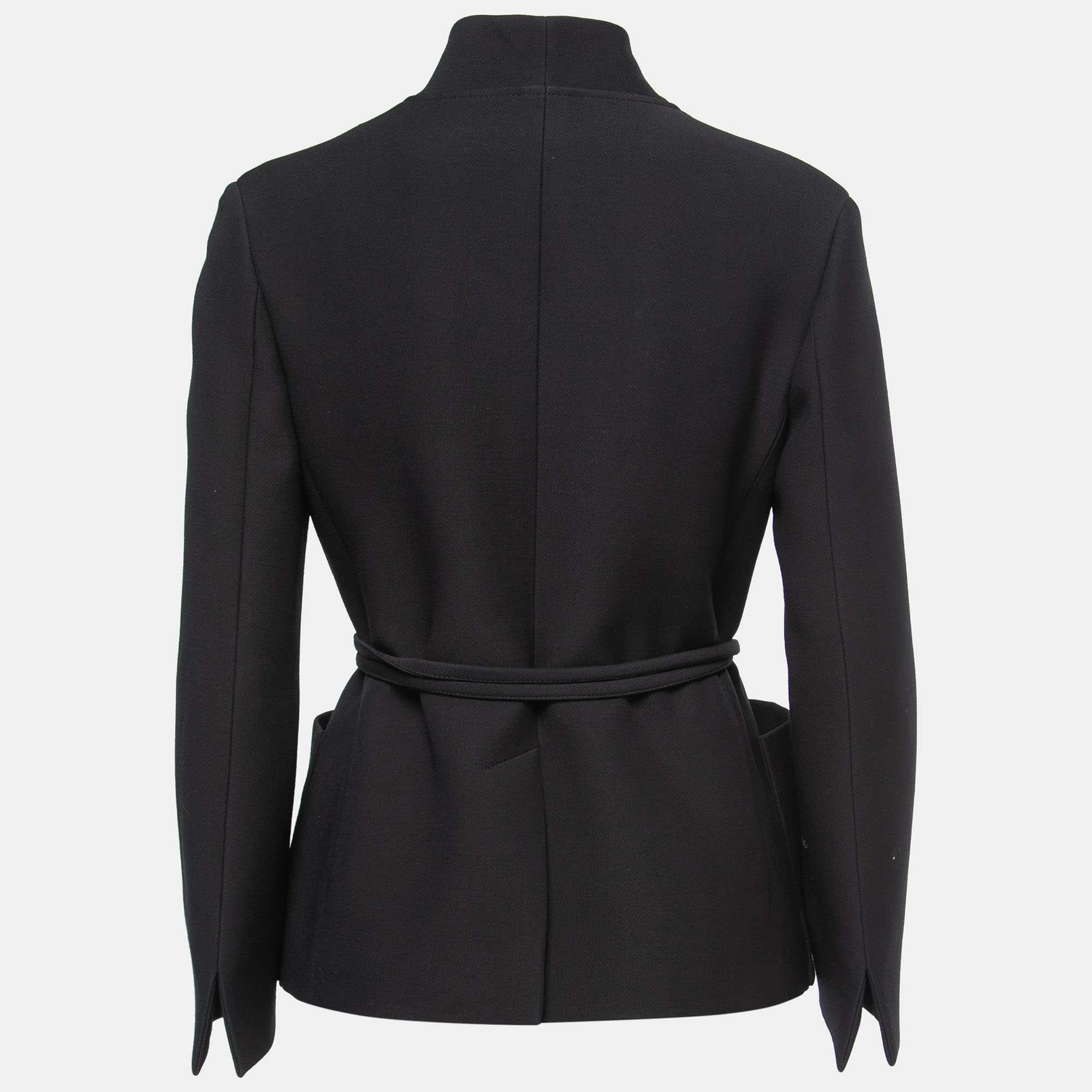 

Christian Dior Black Wool & Silk Laced Palto Jacket