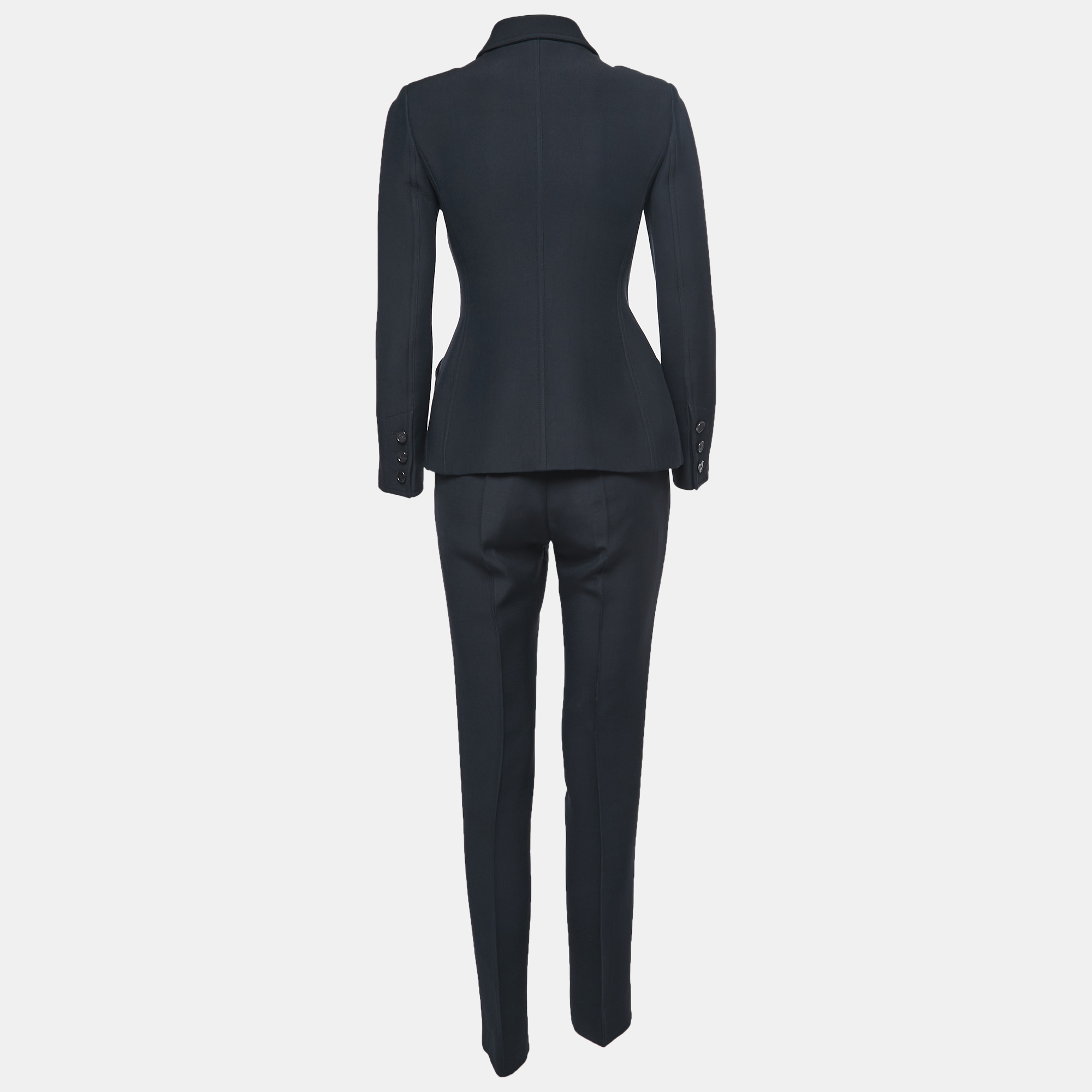 

Christian Dior Black Wool & Silk Jacket & Pants Set