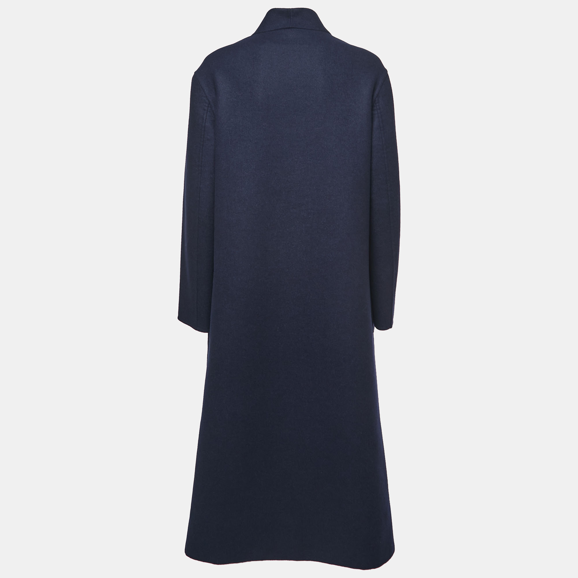 

Dior Navy Blue Wool & Rabbit Hair Tie Front Coat