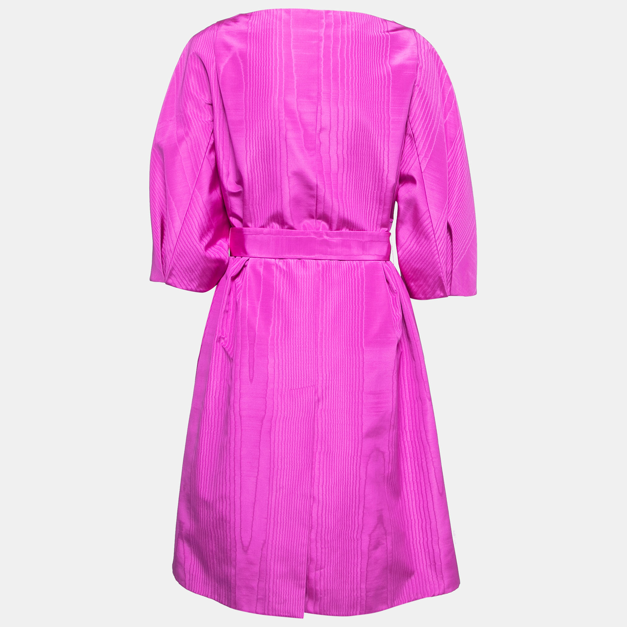 

Dior Pink Silk Belted Coat Dress