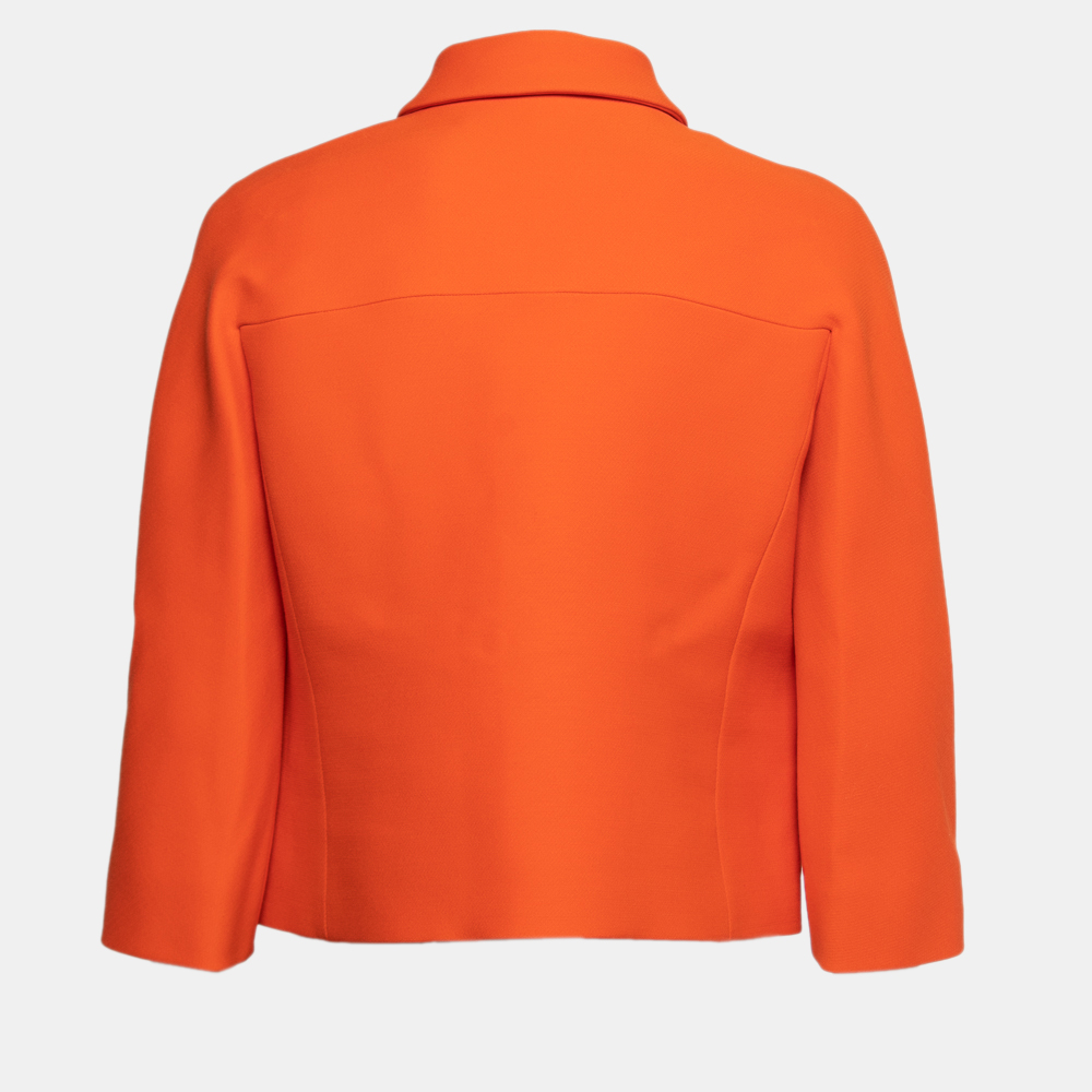 

Christian Dior Orange Wool Button Front Jacket