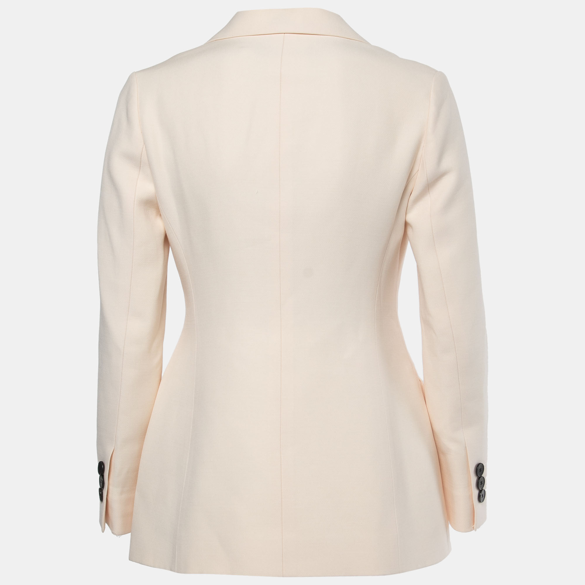 

Christian Dior Cream Wool & Silk Double-Breasted Blazer
