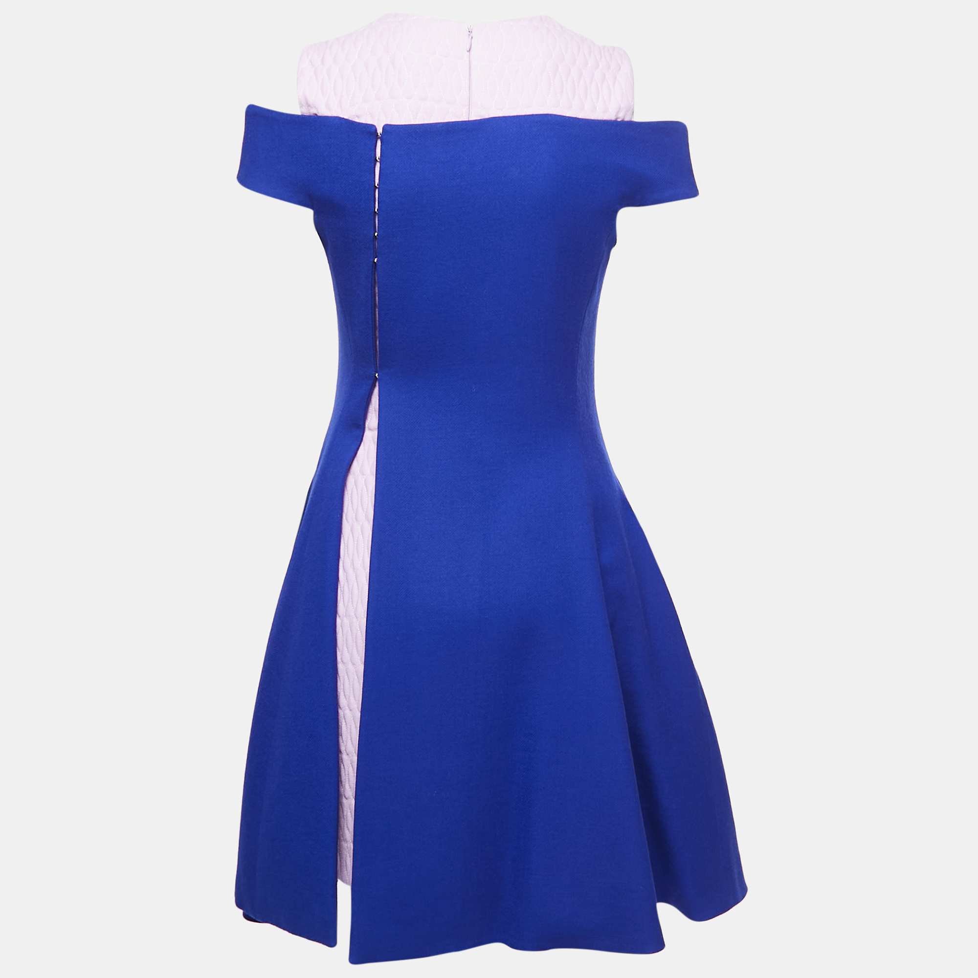 

Dior Blue/Purple Wool Sleeveless Layered Short Dress