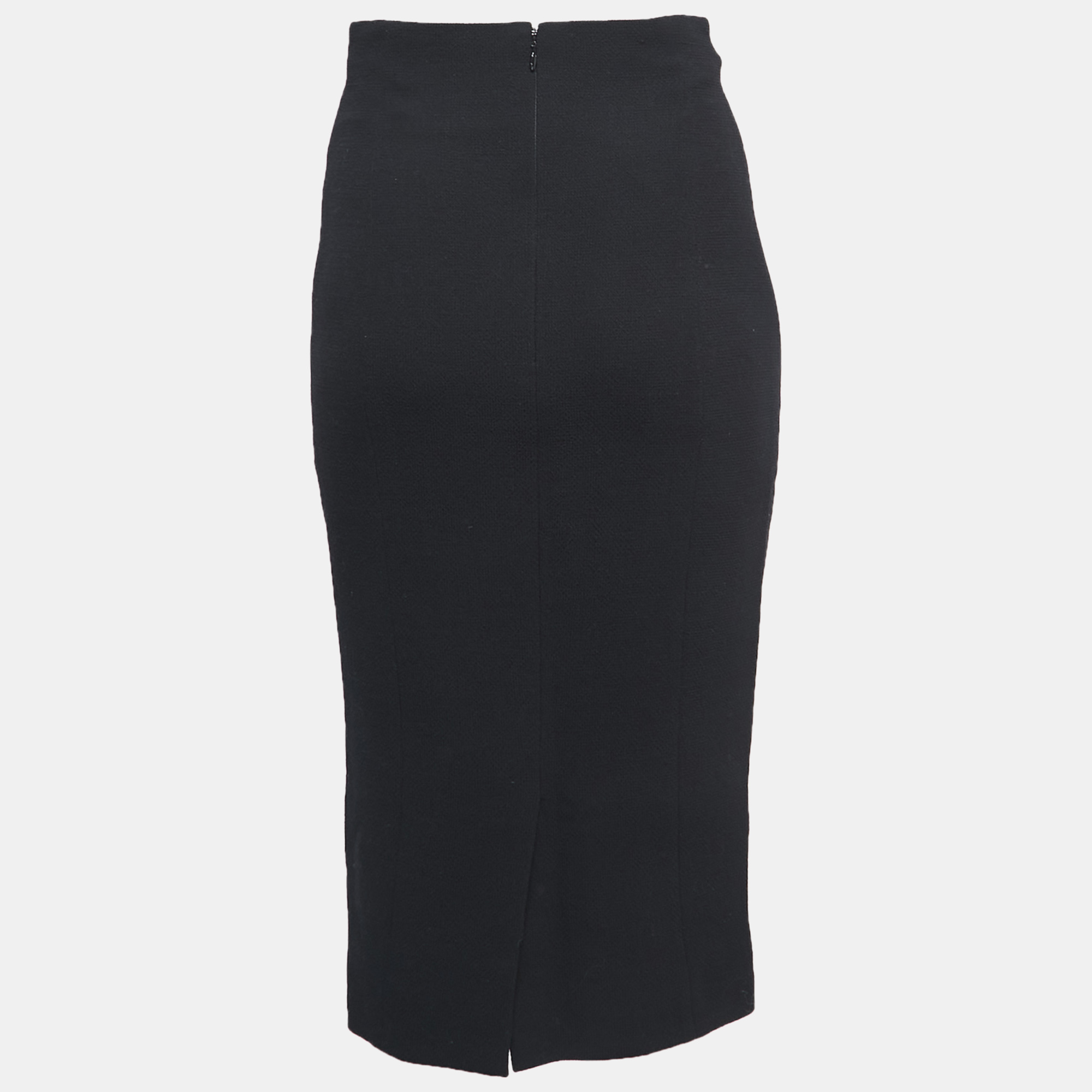 

Christian Dior Black Wool Button Embellished Pencil Skirt