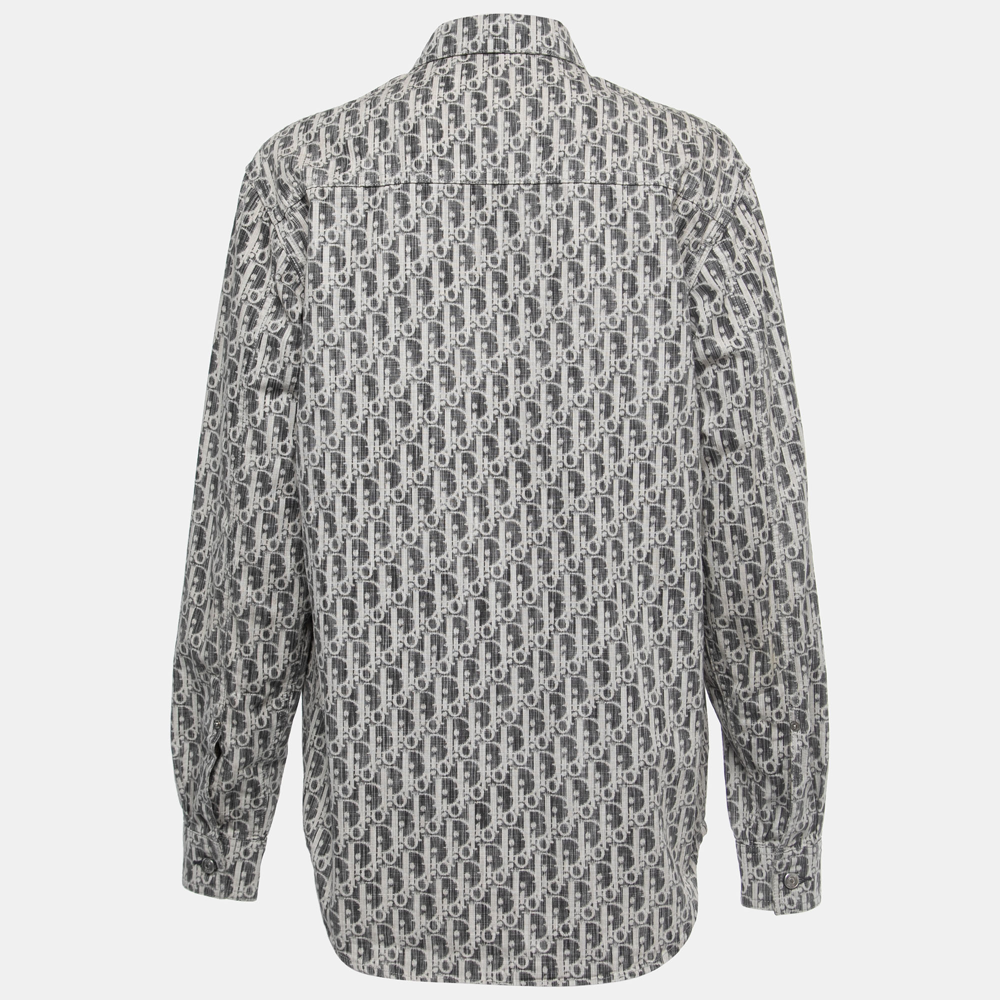 

Dior Grey Oblique Cotton Button Front Full Sleeve Shirt