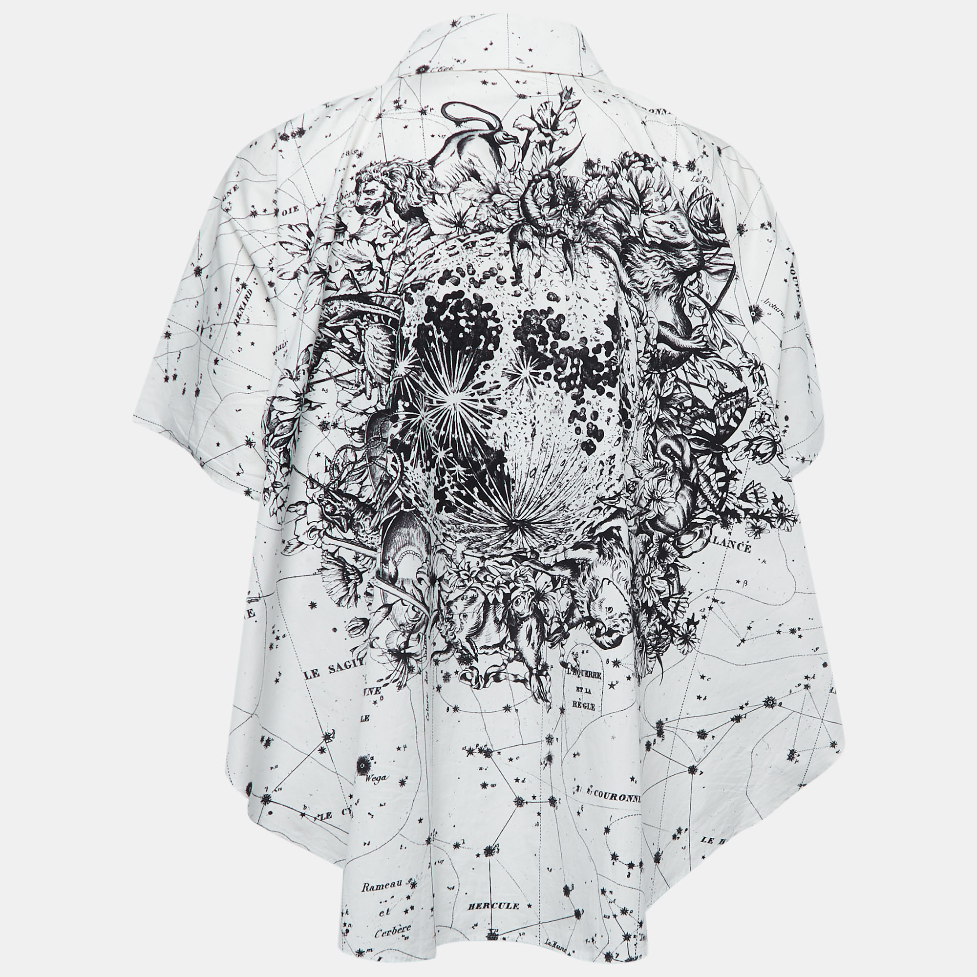 

Christian Dior White Constellation Printed Cotton Tunic Top