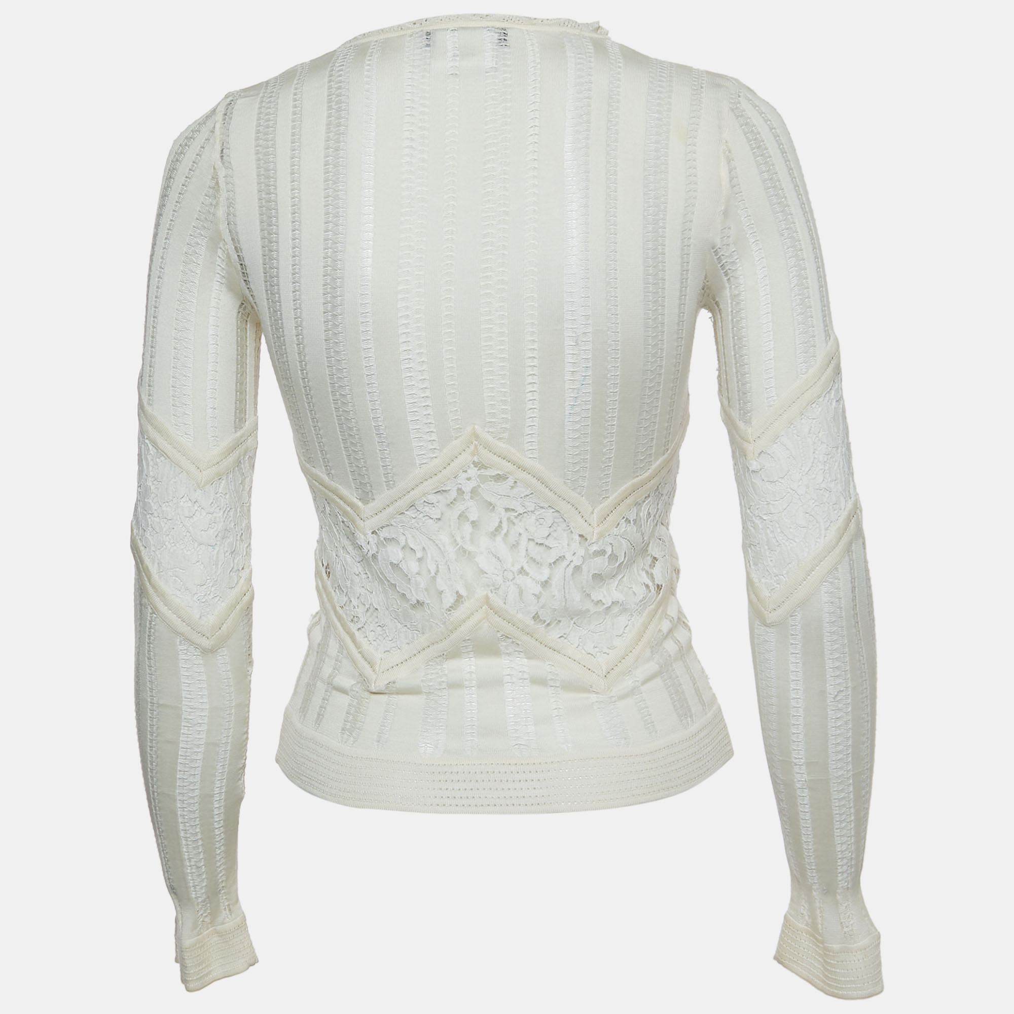 

Dior Vintage Off White Knit Buttoned Long Sleeve Top