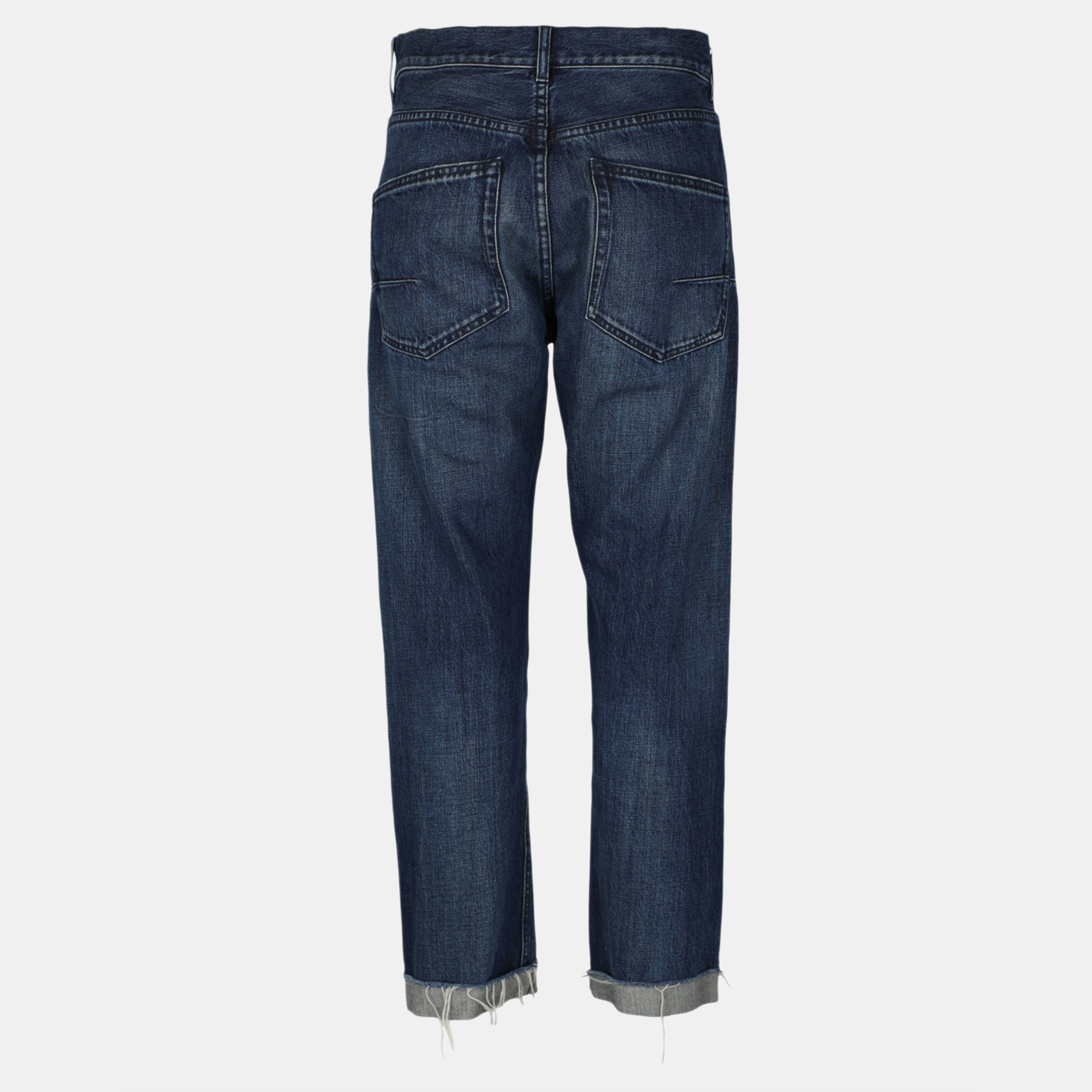 

Dior Women' Cotton Jeans - Navy, Navy blue