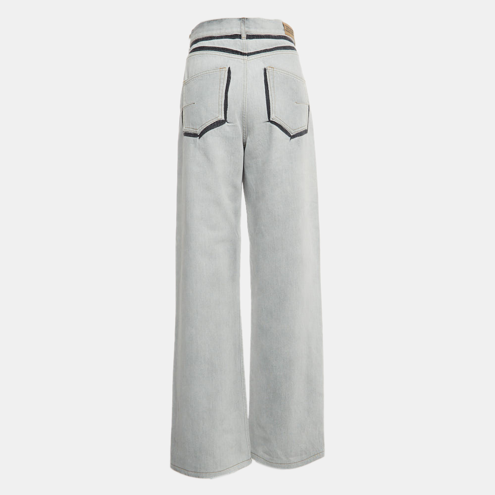 

Christian Dior Grey Denim Wide Leg Jeans