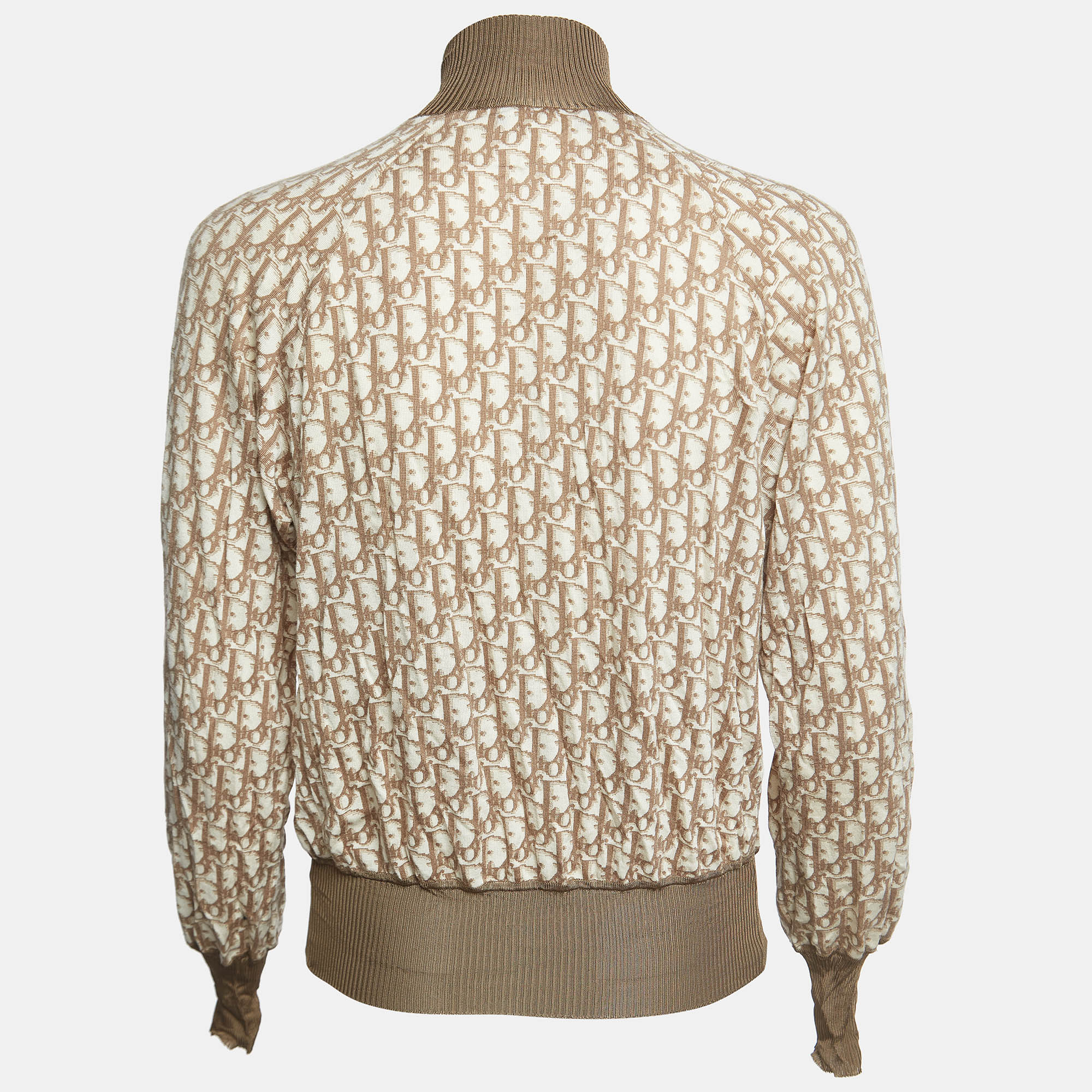 

Christian Dior Boutique Brown Logo Monogram Wool Blend Embroidered Jacket