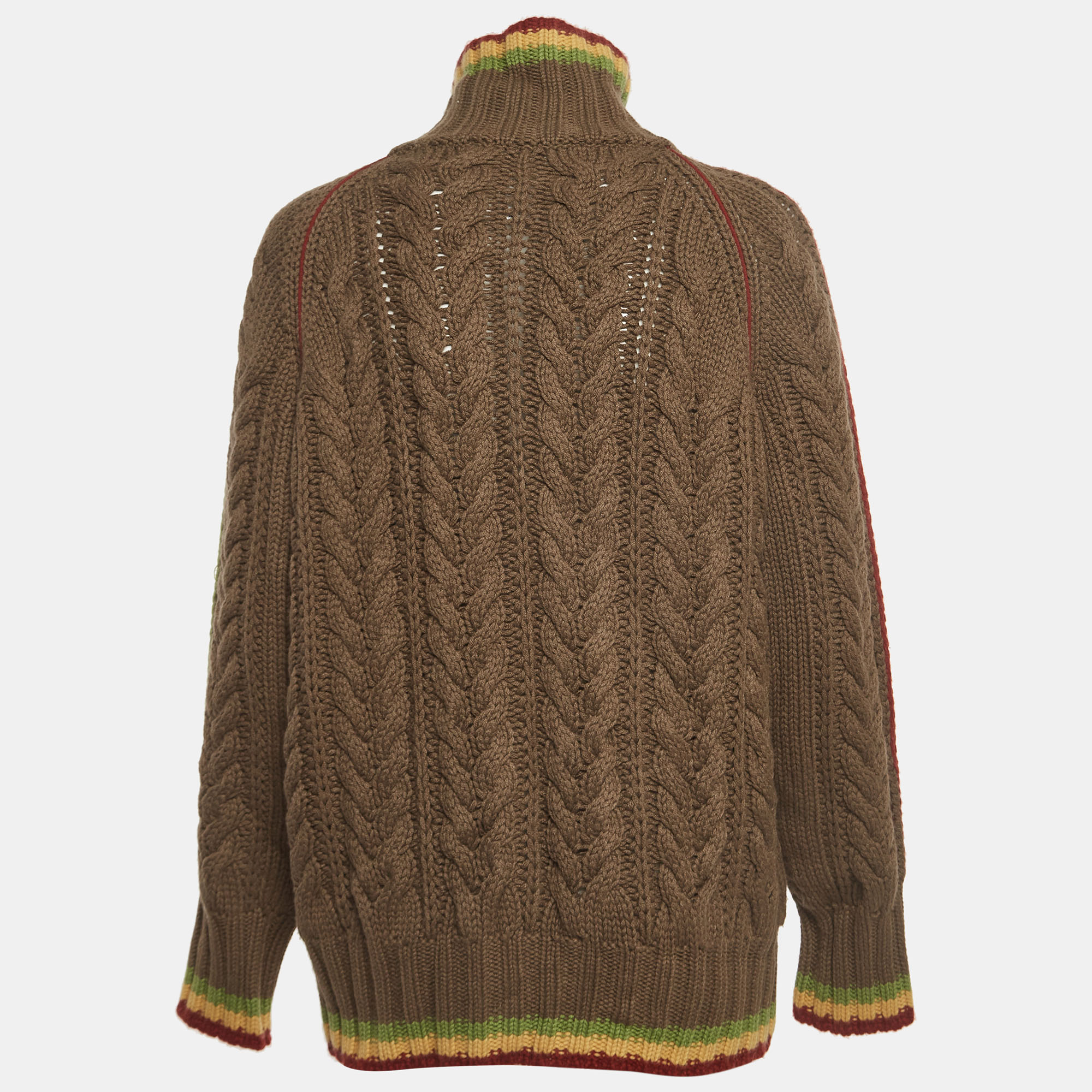 

Christian Dior Boutique Rasta Brown Cable Knit Cashmere Sweater