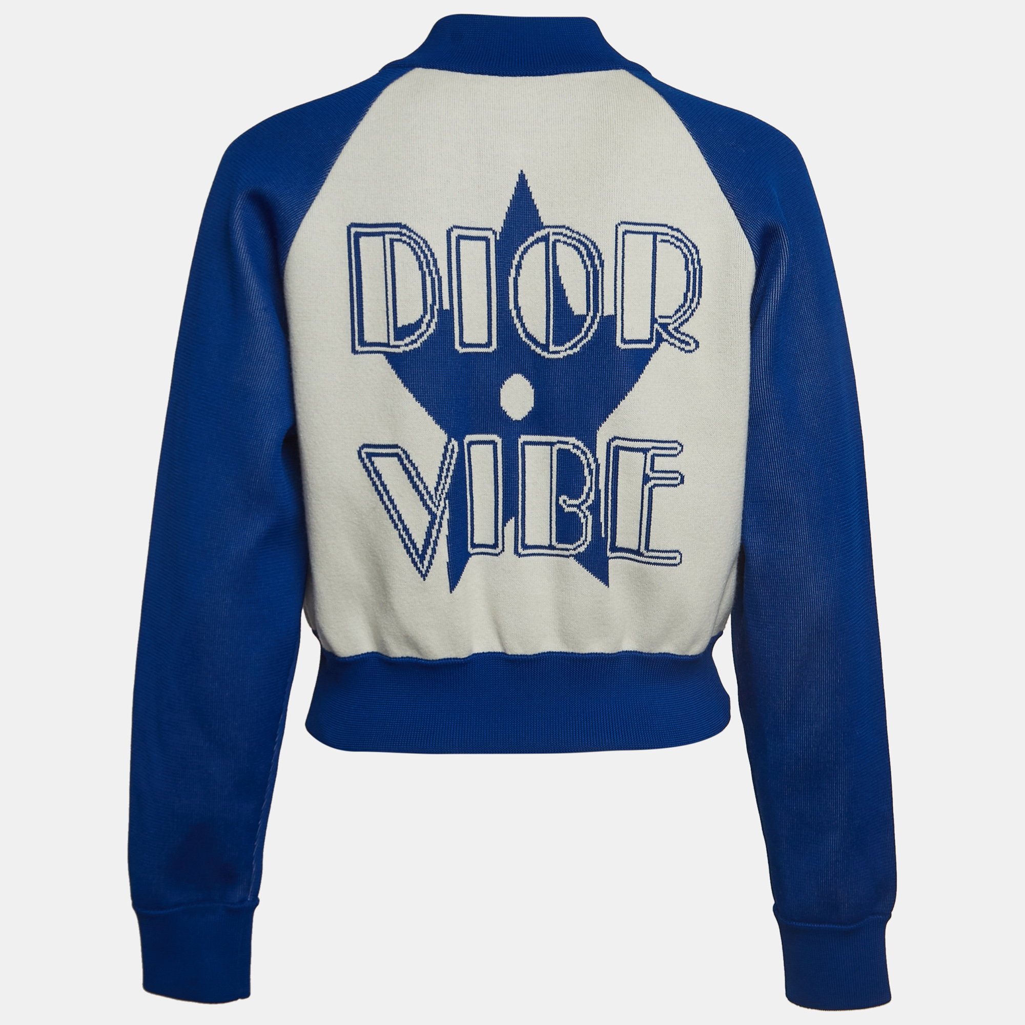 

Dior Blue/White Knit 'Dior Vibes' Zip-Up Jacket