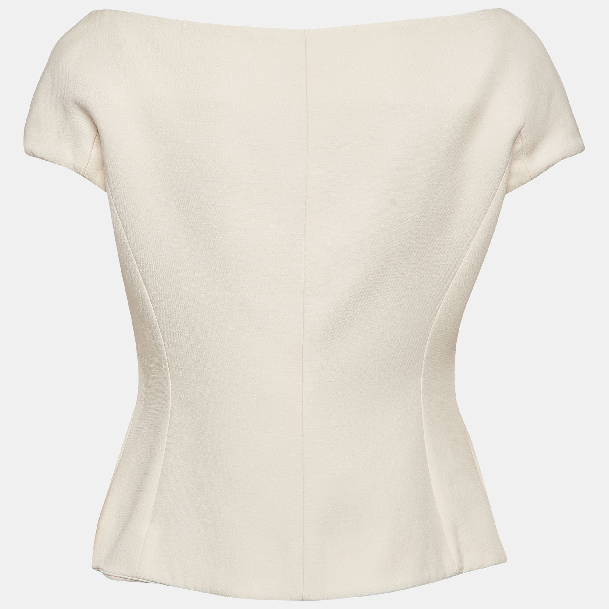 

Christian Dior Cream Gabardine Double Breasted Off shoulder Top