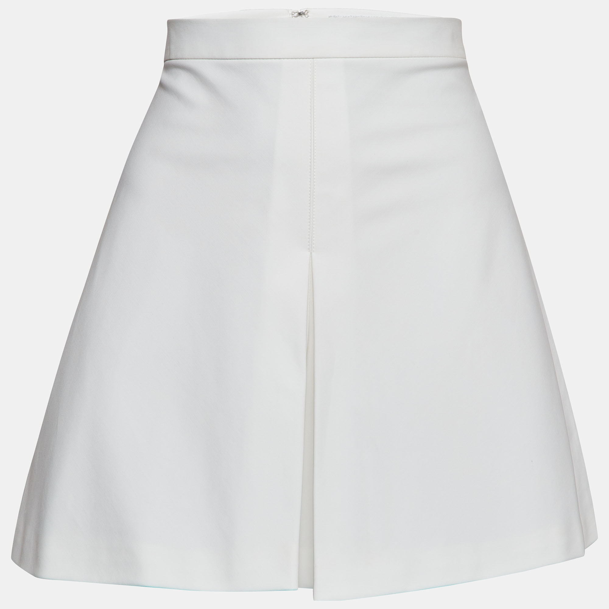Pre-owned Dior Christian  White Cotton Pleated Skorts M