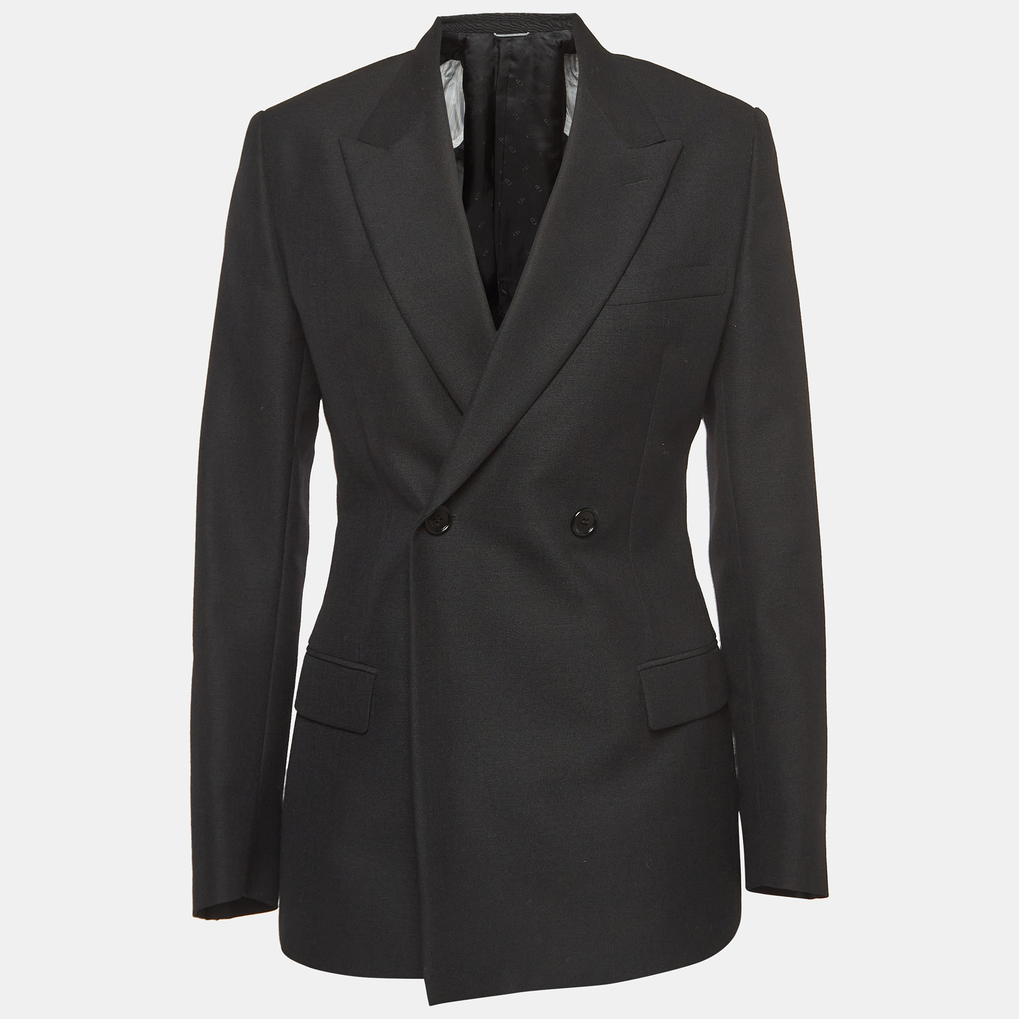 Christian Dior Black Wool Double Breasted Blazer L