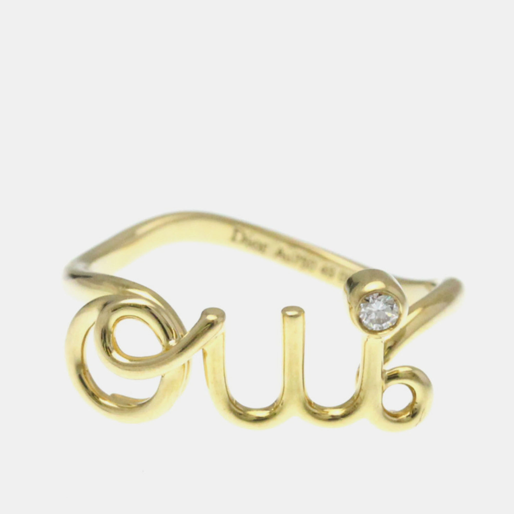 

Christian Dior Dior Amour Ring Yellow Gold 18K Diamond Band Ring Gold