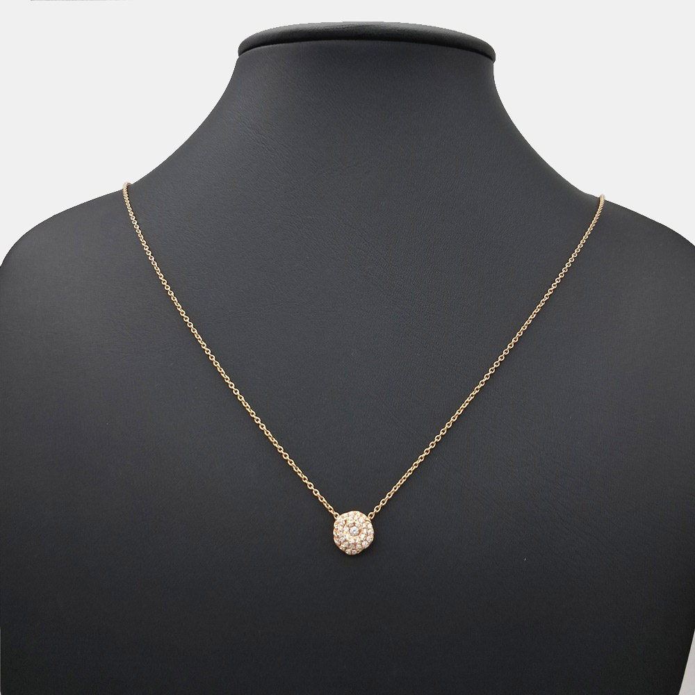 

Christian Dior 18k Rose Gold Diamond Rose Dior Couture Necklace