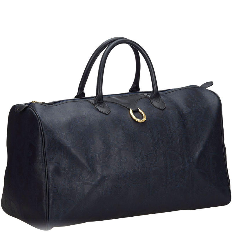 

Dior Navy Blue PVC Oblique Duffle Bag