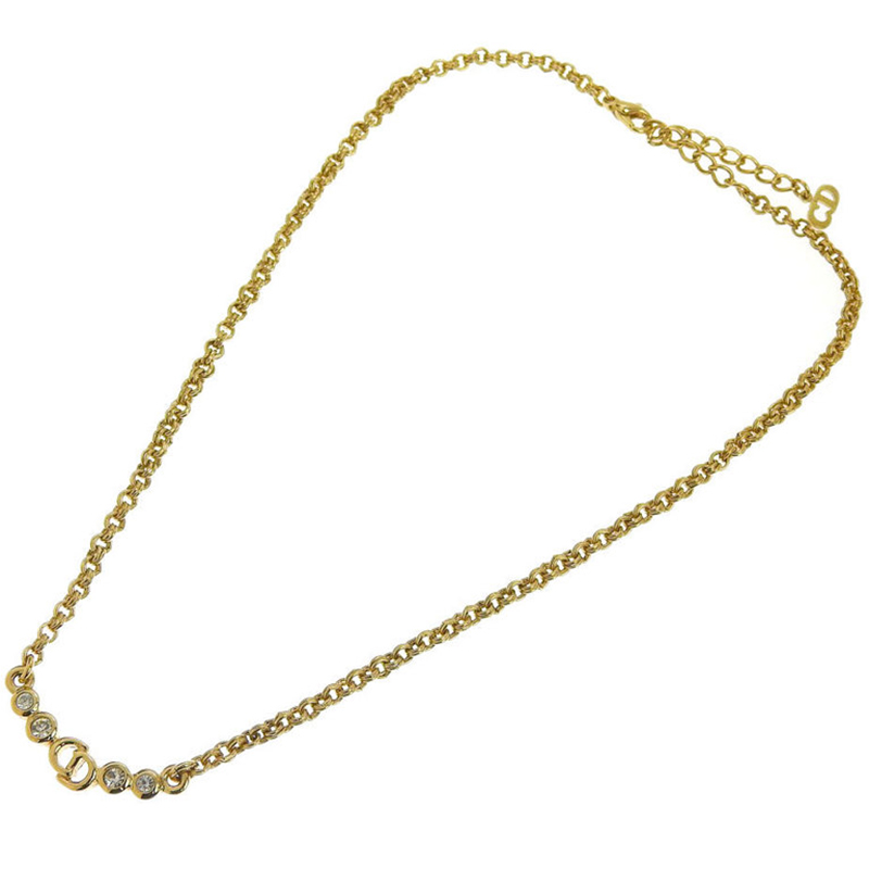 dior gold necklace
