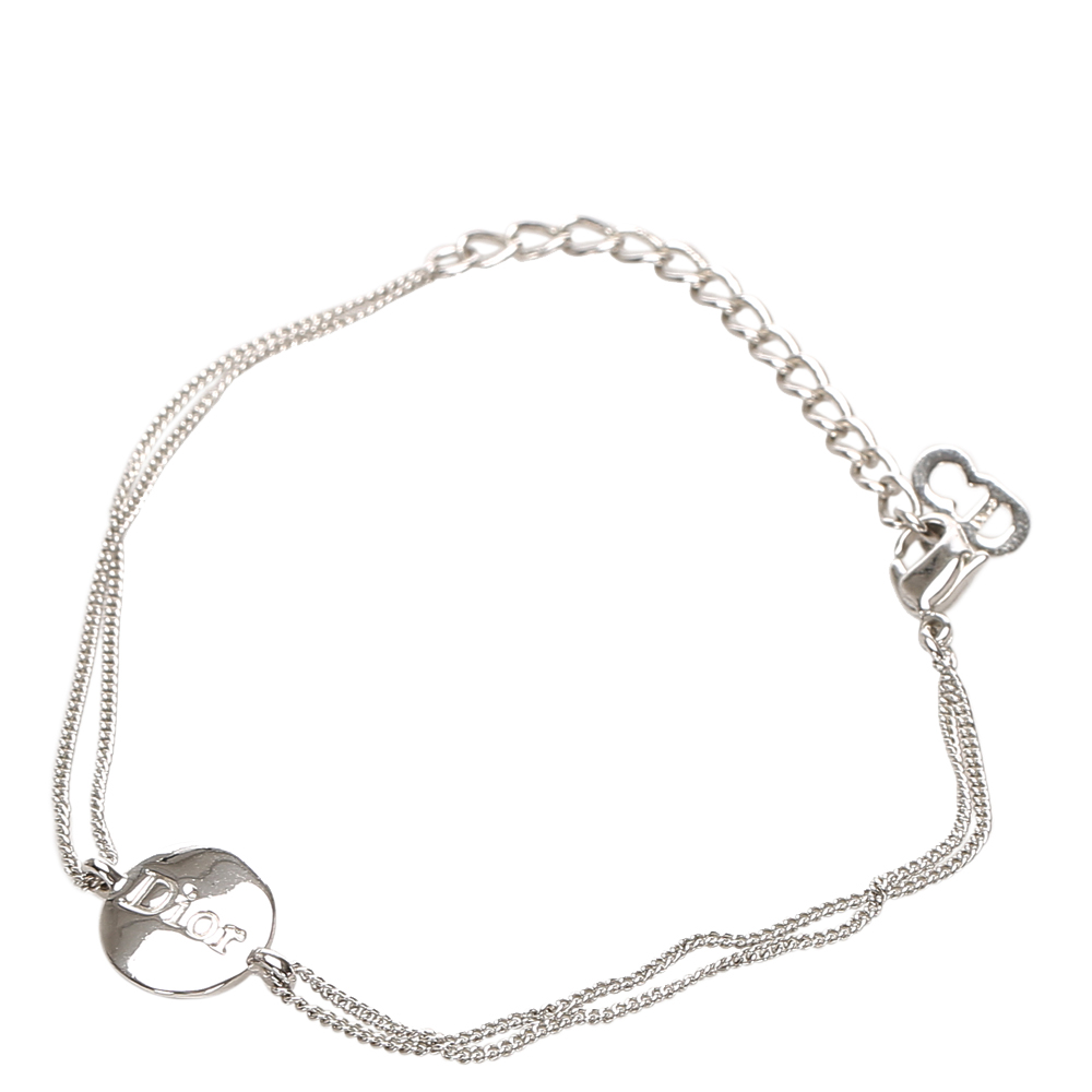 

Dior Silver Logo Charm Bracelet