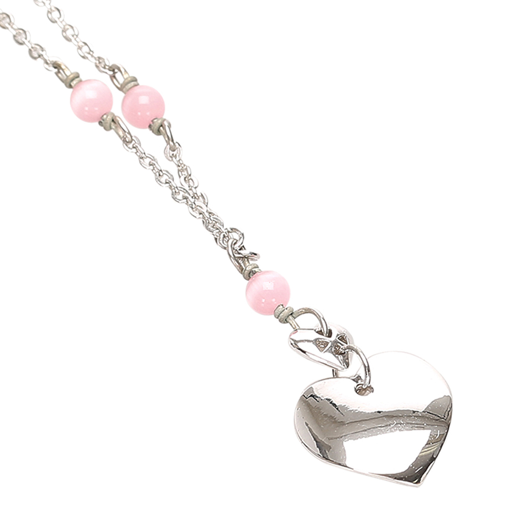 

Dior Heart Silver Brass Pendant Necklace
