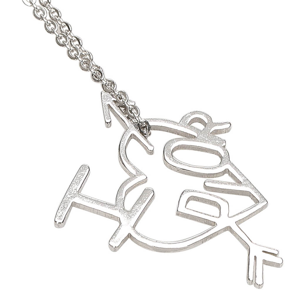 

Dior Silver Metal I Love Dior Heart Arrow Pendant Necklace
