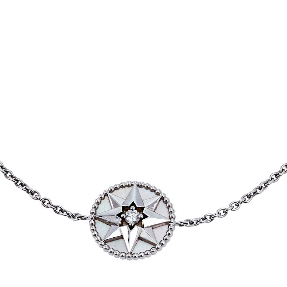 

Dior Rose De Vents Mother of Pearl Diamond 18K White Gold Bracelet
