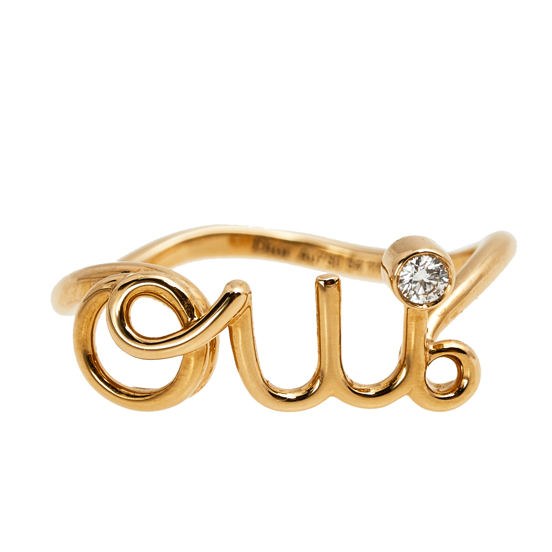 

Dior Oui 1 Diamond 18k Rose Gold Ring Size