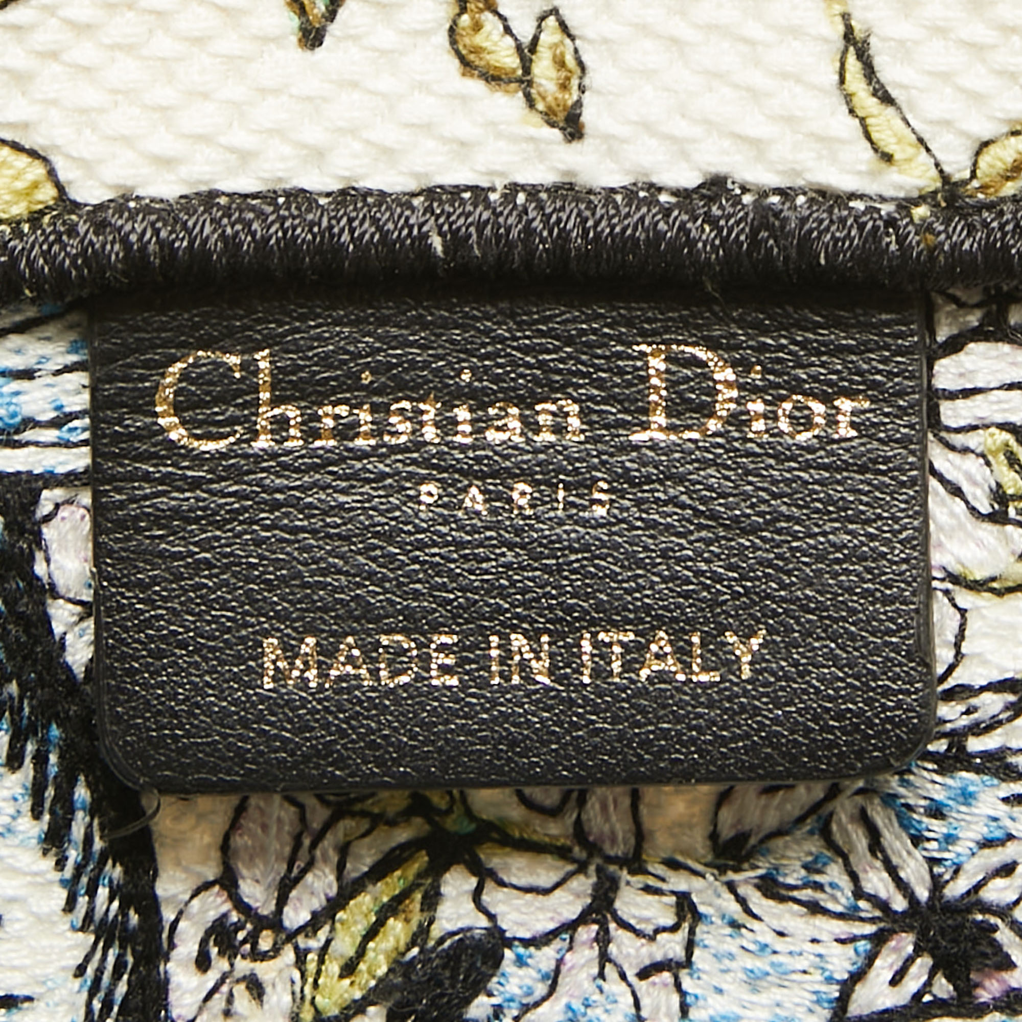Dior Multicolor Embroidered Canvas Medium Book Tote 