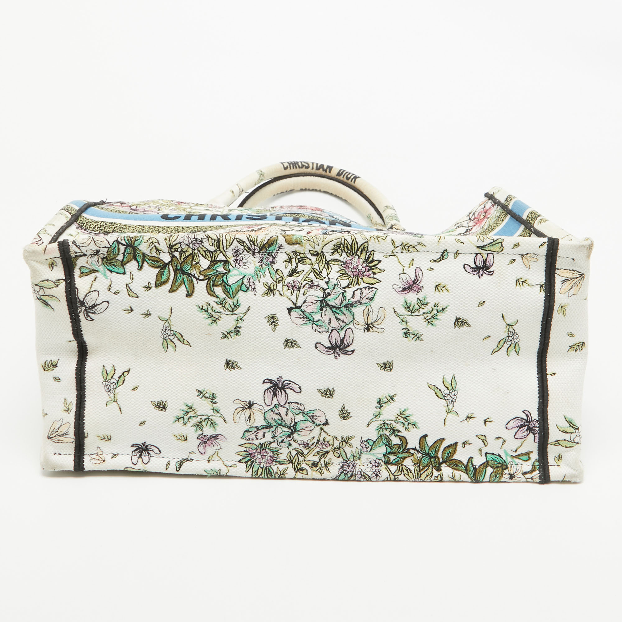 Dior Multicolor Embroidered Canvas Medium Book Tote 