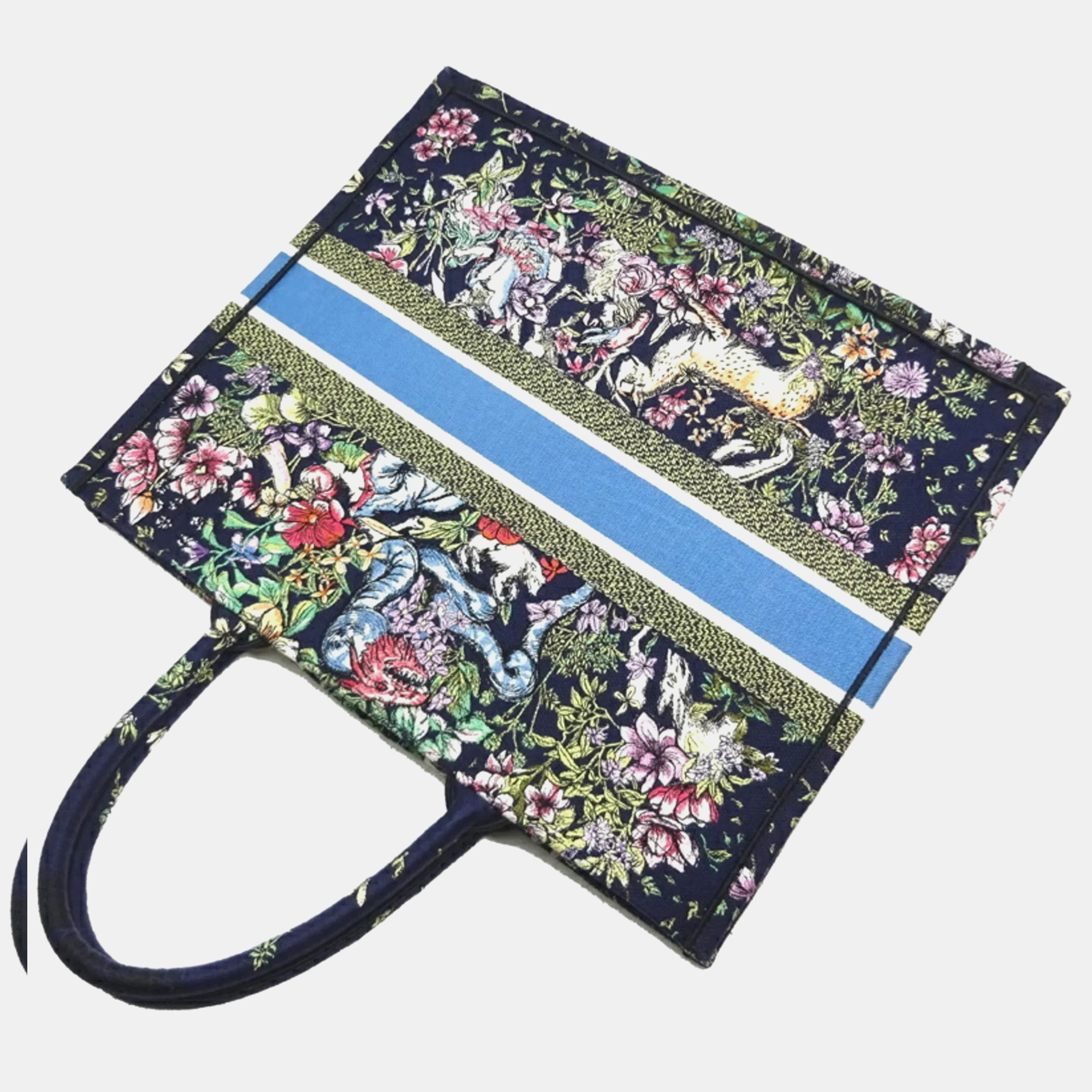 Dior Multicolor Canvas Large Book Tote Tote Bag 