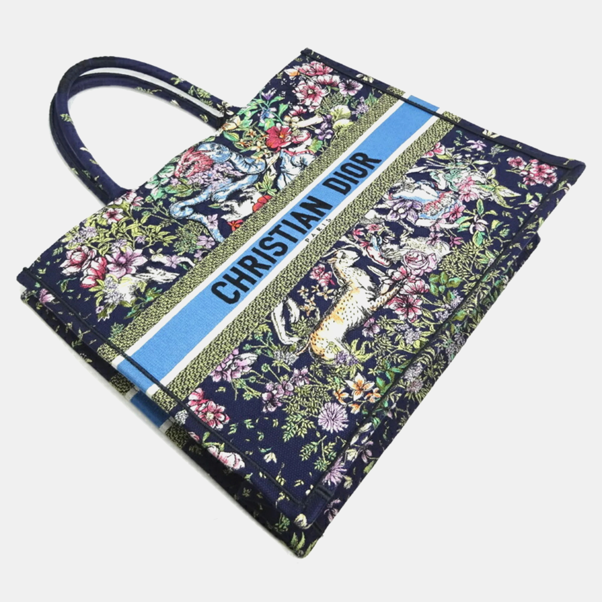 Dior Multicolor Canvas Large Book Tote Tote Bag 