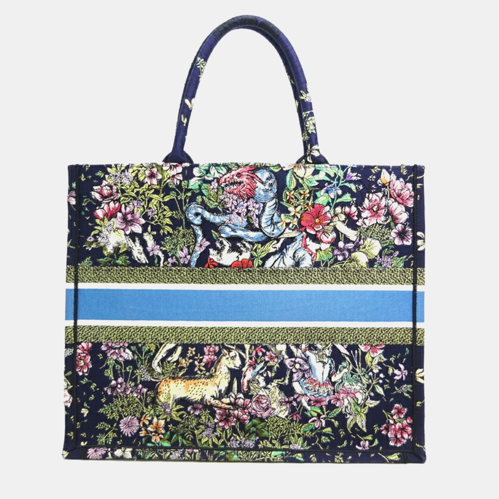 Dior Multicolor Canvas Large Book Tote Tote Bag 