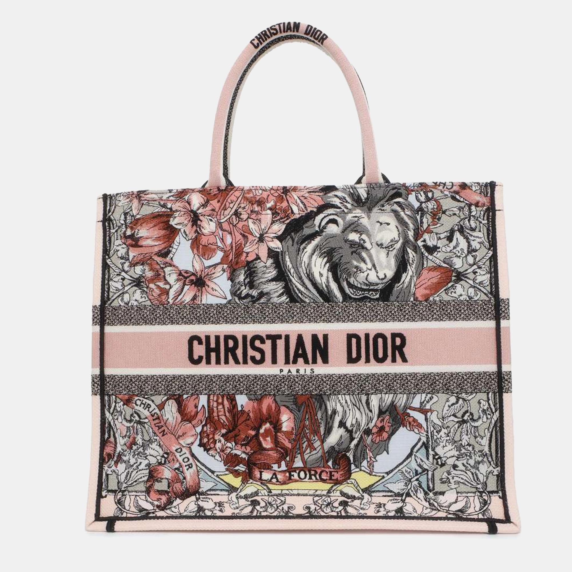 

Dior Multicolor Canvas La Force Large Book Tote Bag