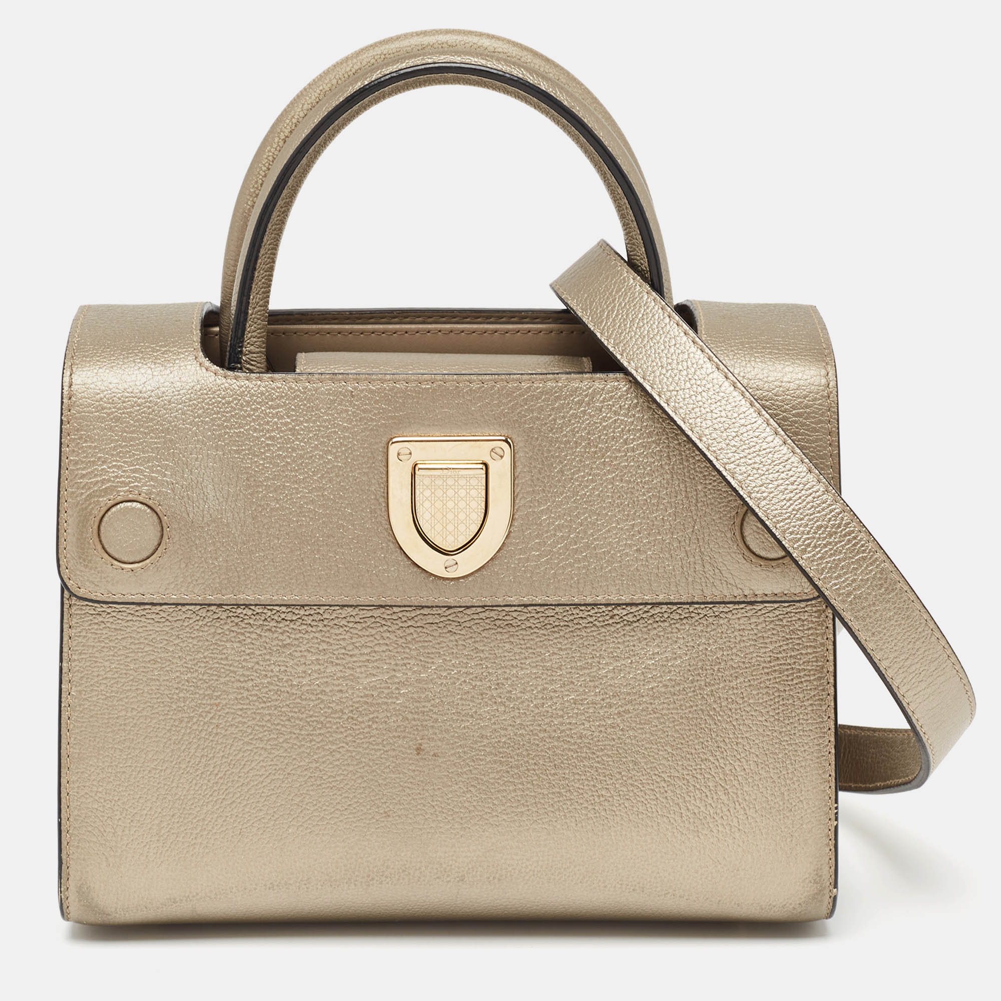 

Dior Light Gold Leather Mini Diorever Tote