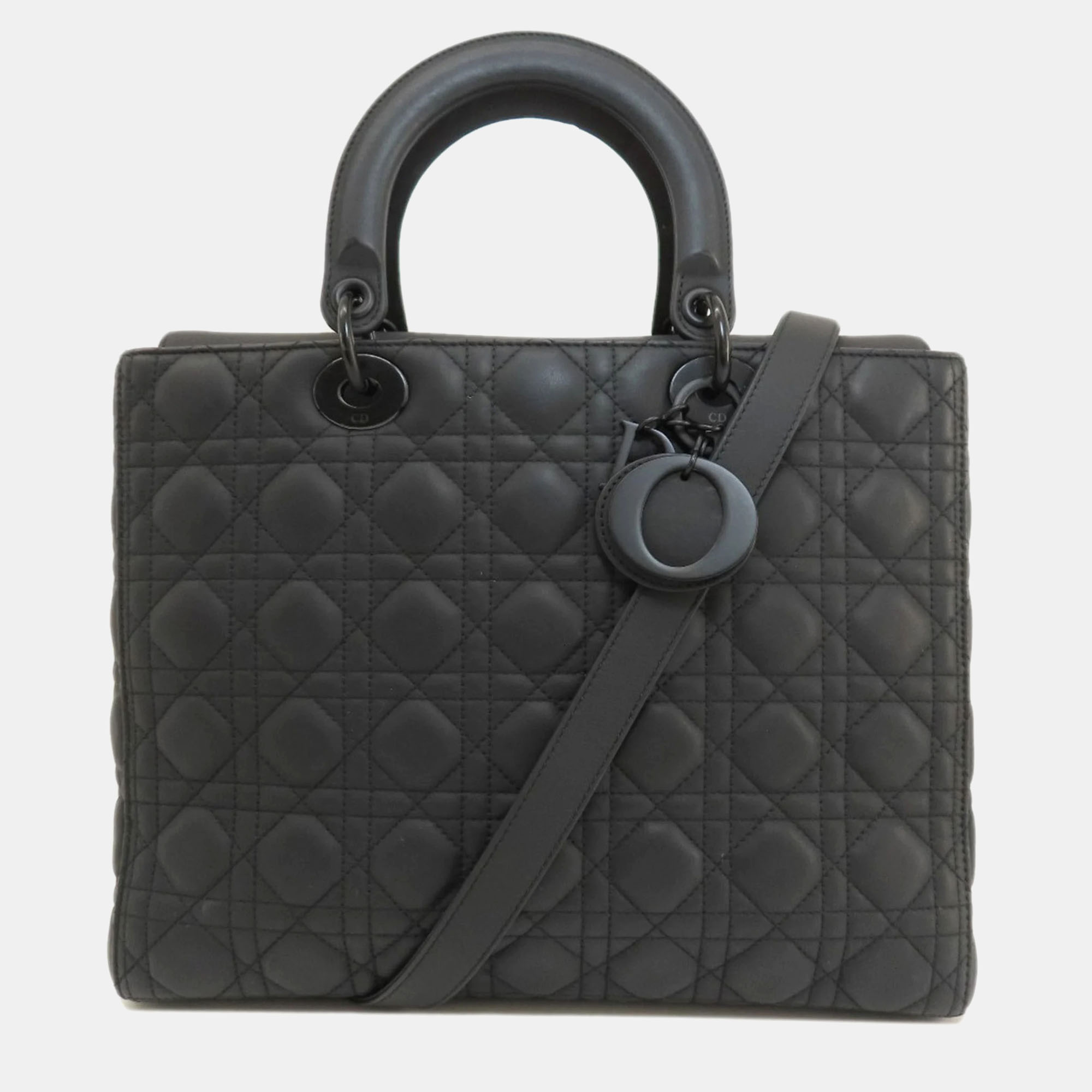 Pre-owned Dior Top Handle Bag In Black