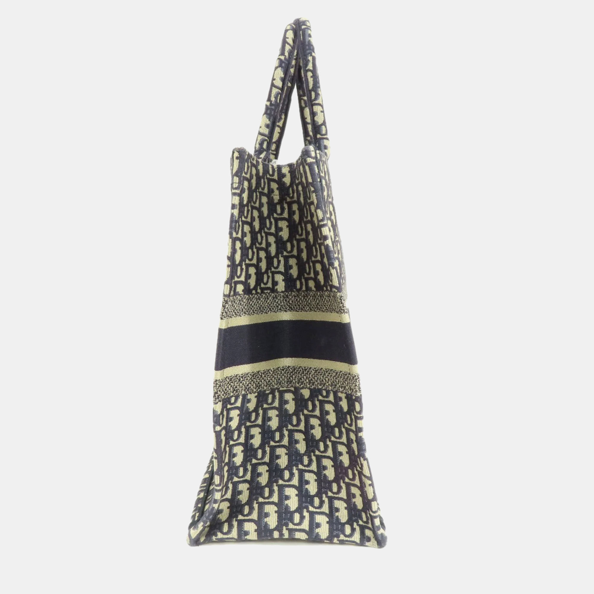 Dior Navy Blue Oblqiue Canvas Large Book Tote Tote Bag 